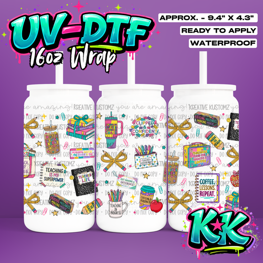 6968 | UV DTF Cup Wrap for 16oz Libbey Glass