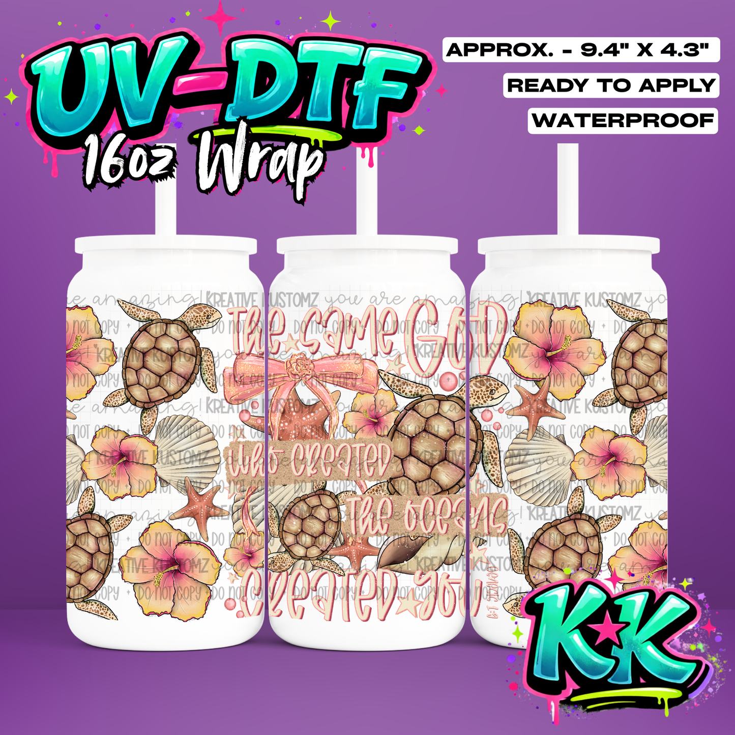 6971 | UV DTF Cup Wrap for 16oz Libbey Glass