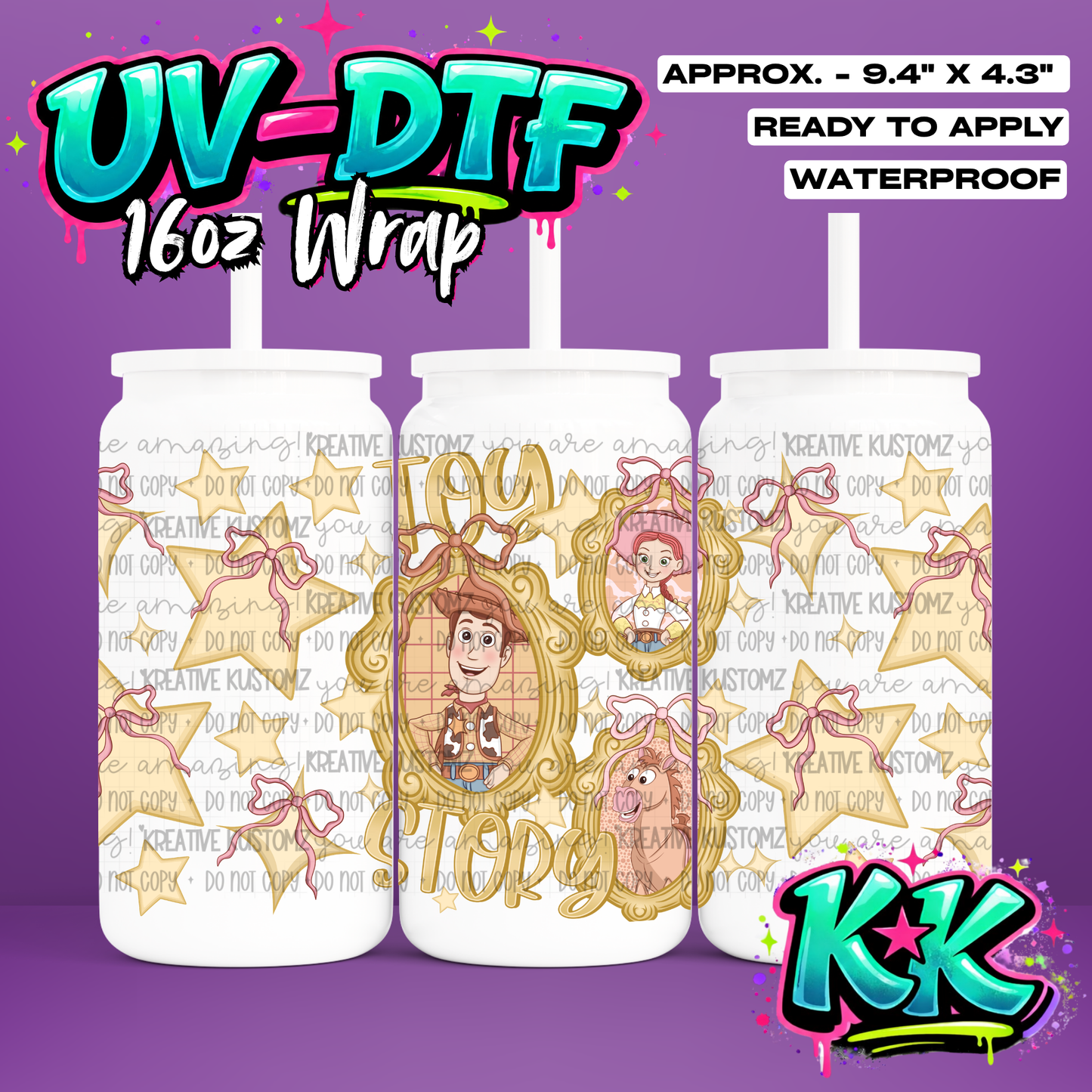 6972 | UV DTF Cup Wrap for 16oz Libbey Glass