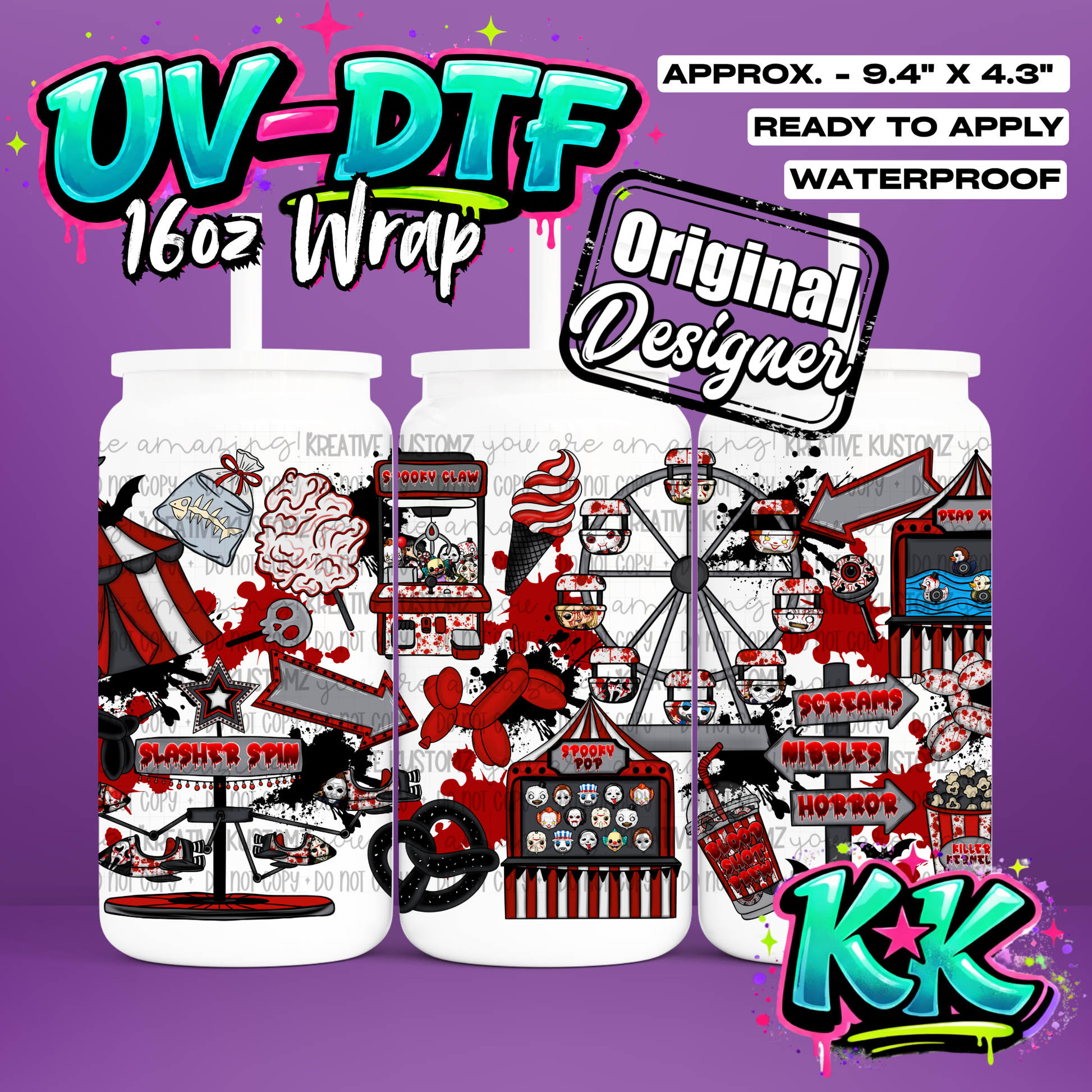 6978 | UV DTF Cup Wrap for 16oz Libbey Glass