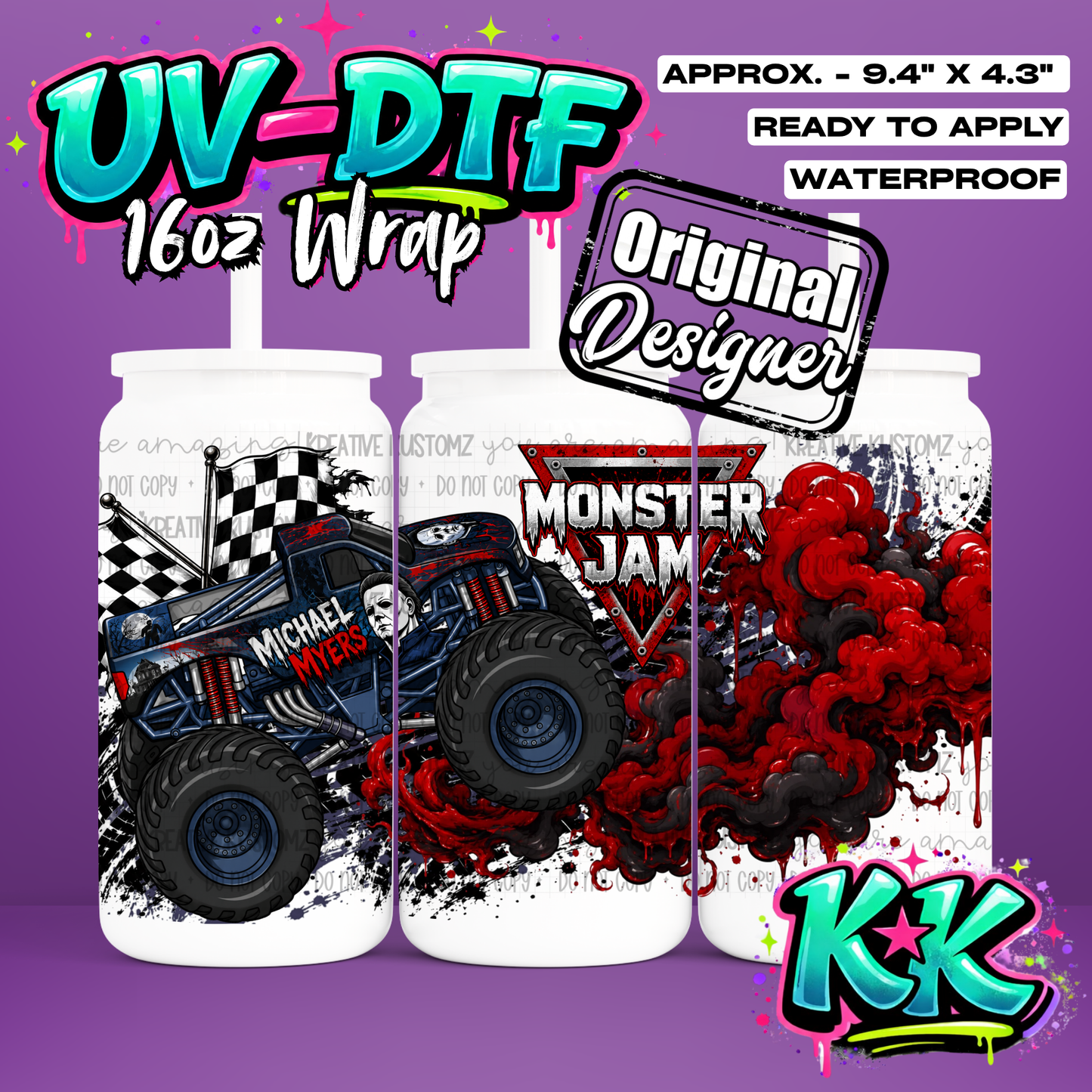 6980 | UV DTF Cup Wrap for 16oz Libbey Glass