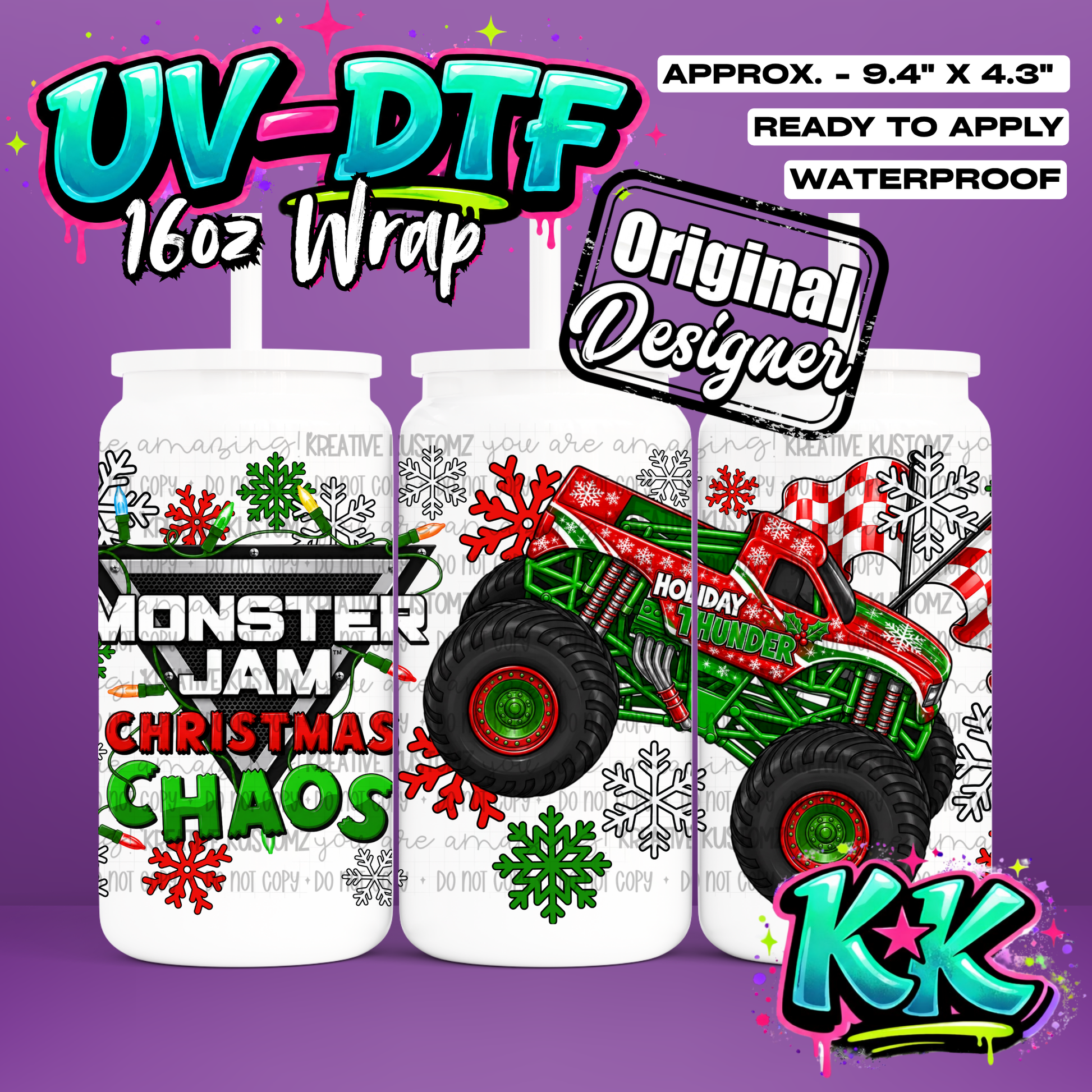 6985 | UV DTF Cup Wrap for 16oz Libbey Glass