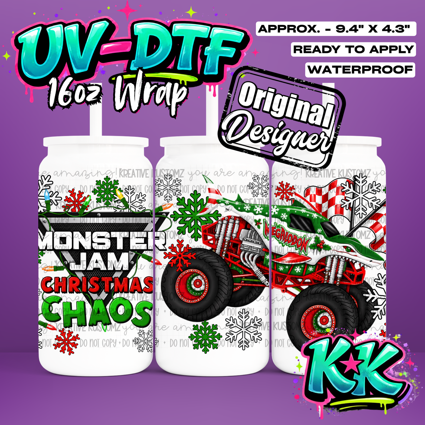 6986 | UV DTF Cup Wrap for 16oz Libbey Glass