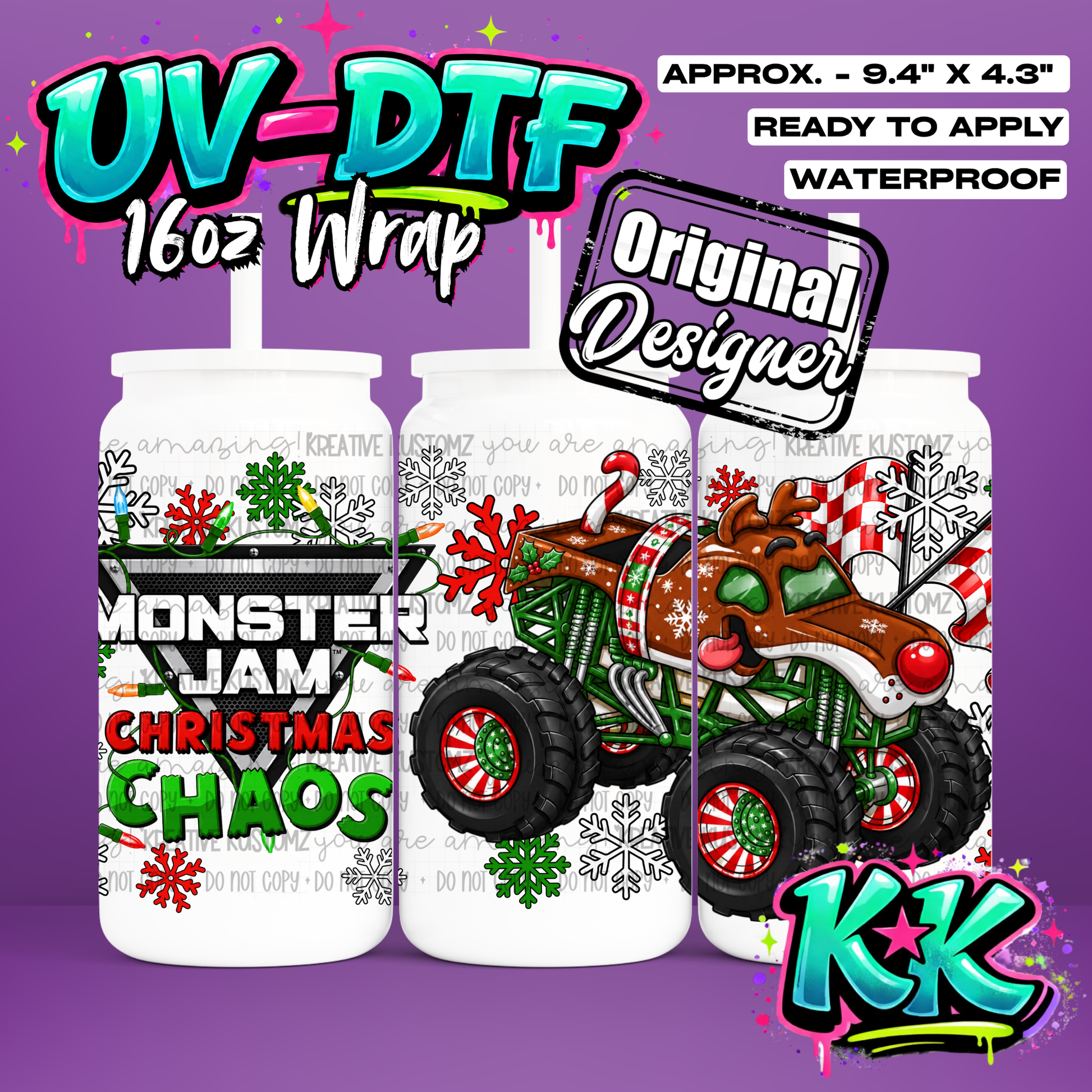 6987 | UV DTF Cup Wrap for 16oz Libbey Glass