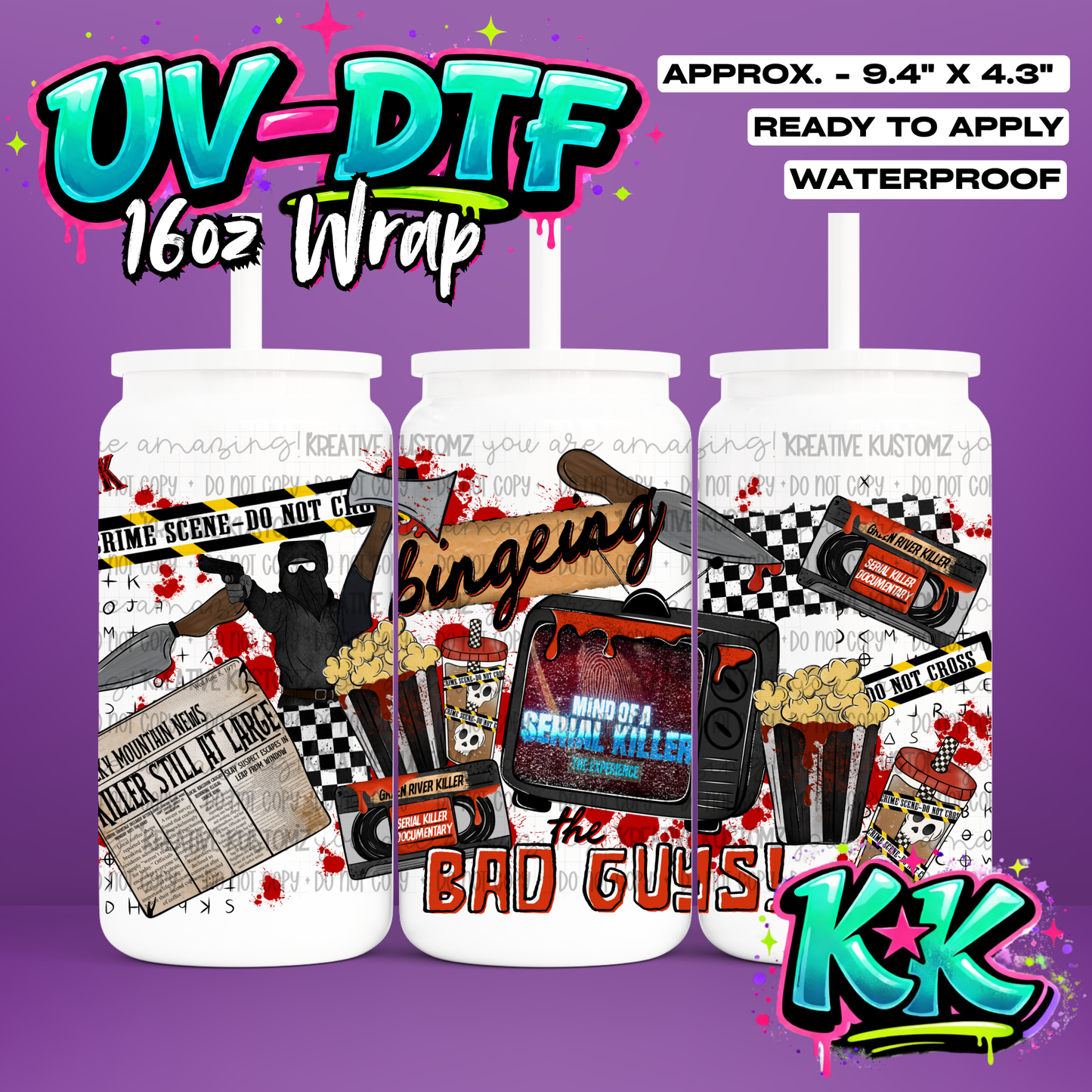 6993 | UV DTF Cup Wrap for 16oz Libbey Glass