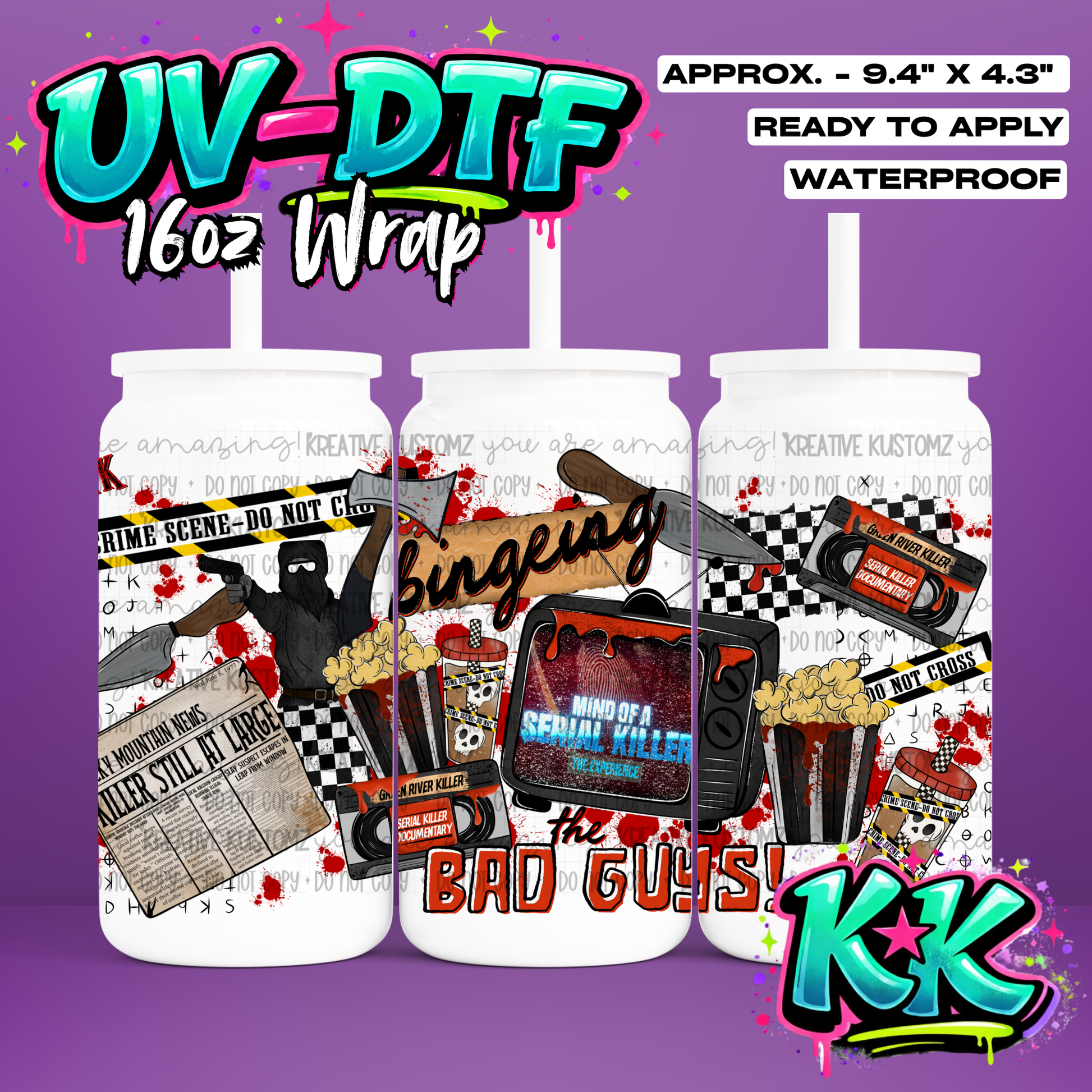 6993 | UV DTF Cup Wrap for 16oz Libbey Glass