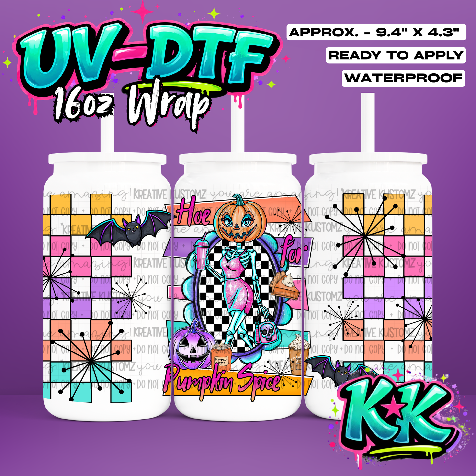 6995 | UV DTF Cup Wrap for 16oz Libbey Glass