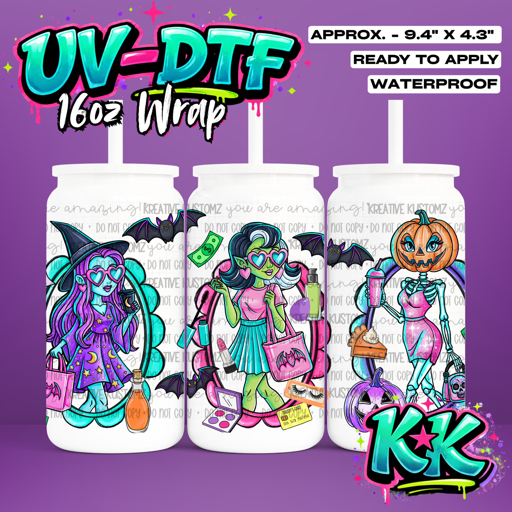 6997 | UV DTF Cup Wrap for 16oz Libbey Glass