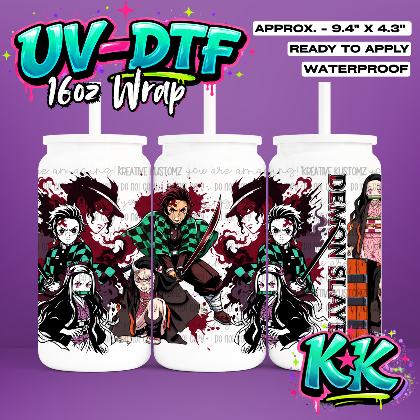 7000 | UV DTF Cup Wrap for 16oz Libbey Glass