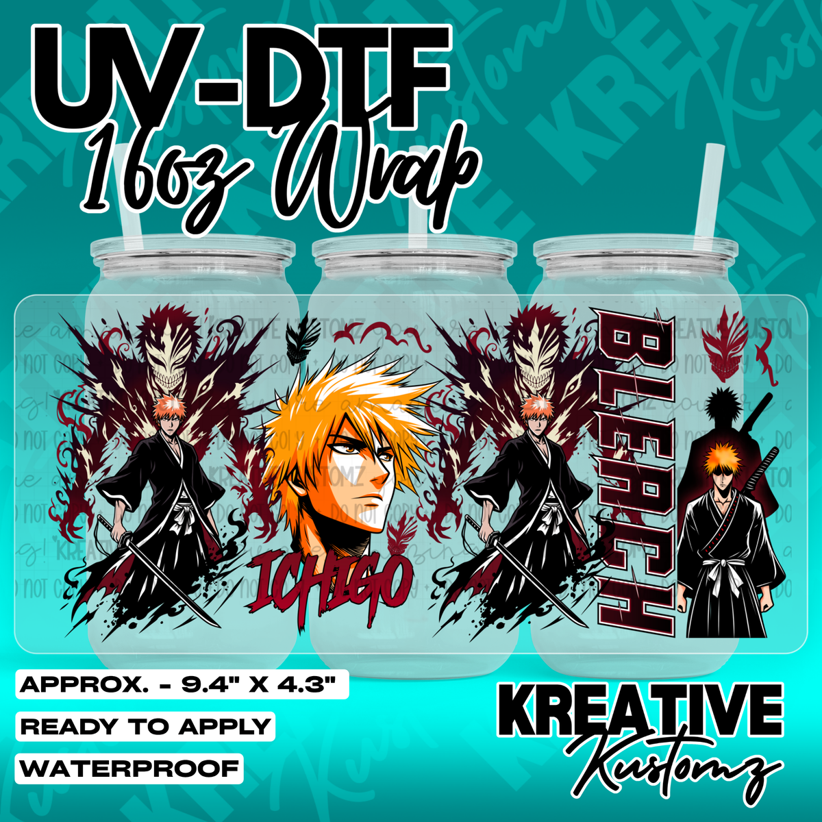 7001 | UV DTF Cup Wrap for 16oz Libbey Glass