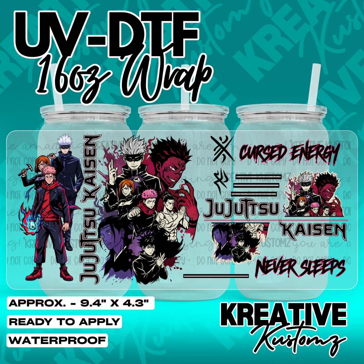 7002 | UV DTF Cup Wrap for 16oz Libbey Glass