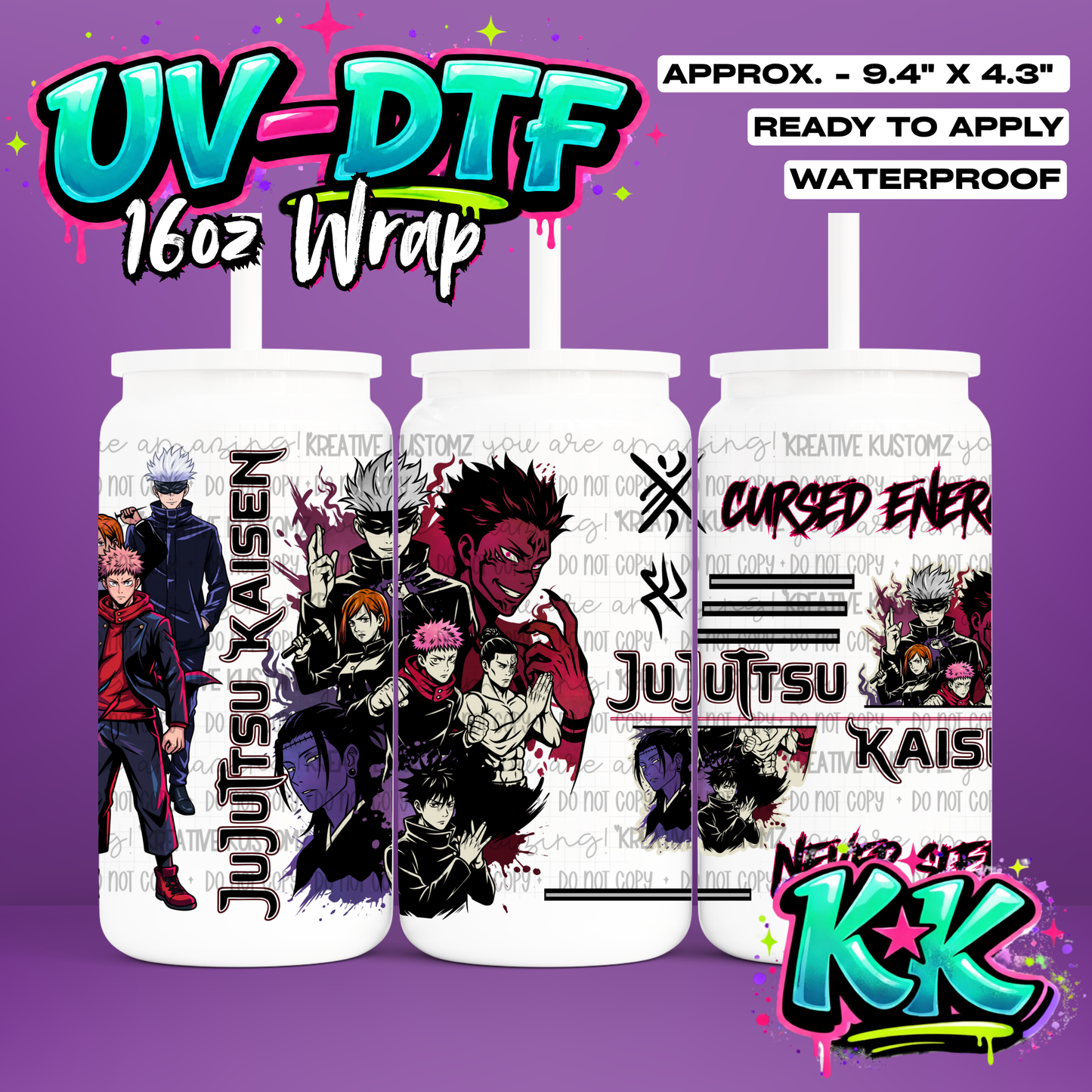 7002 | UV DTF Cup Wrap for 16oz Libbey Glass