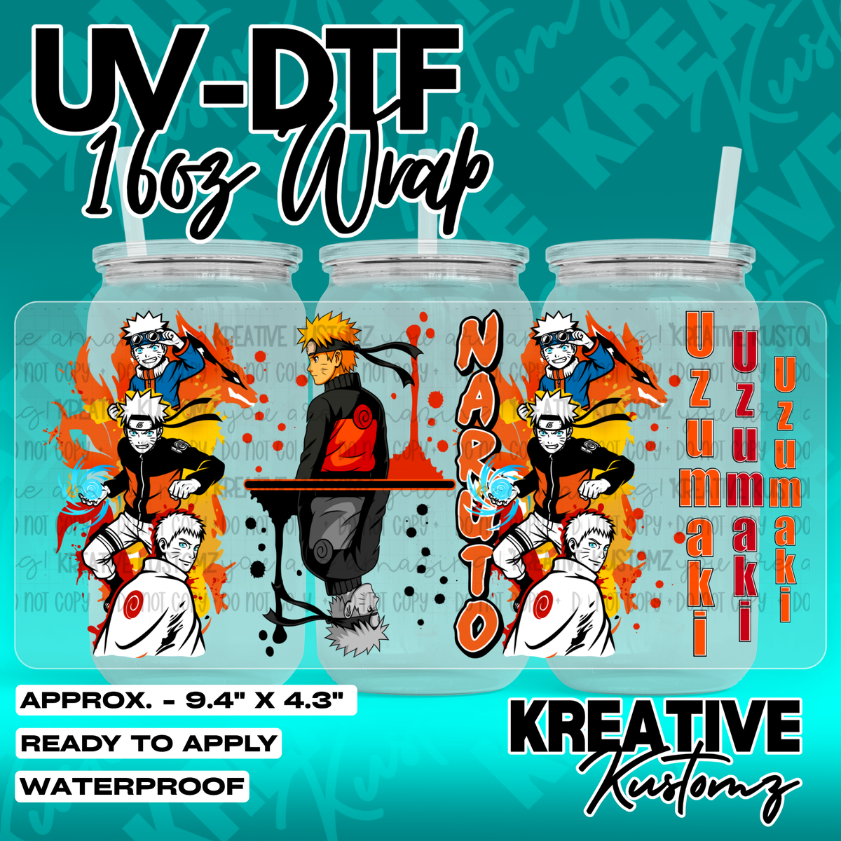 7003 | UV DTF Cup Wrap for 16oz Libbey Glass