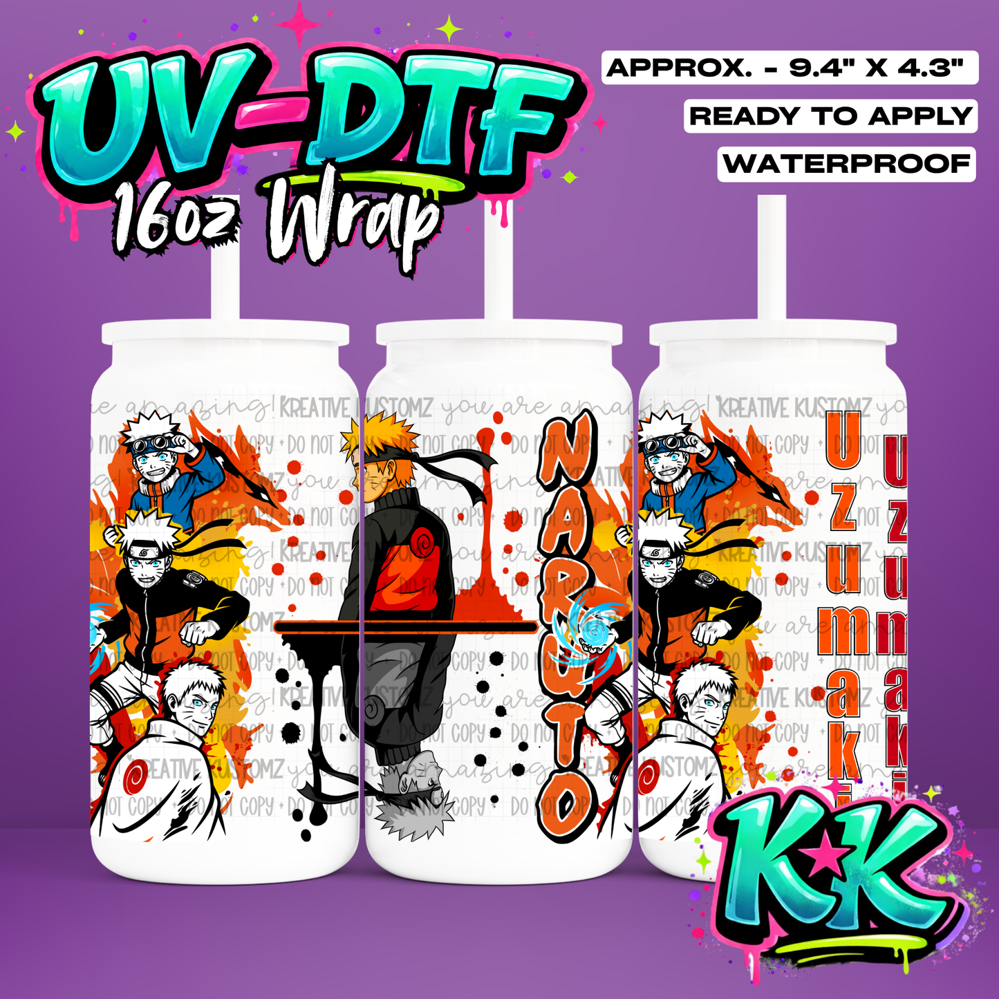 7003 | UV DTF Cup Wrap for 16oz Libbey Glass