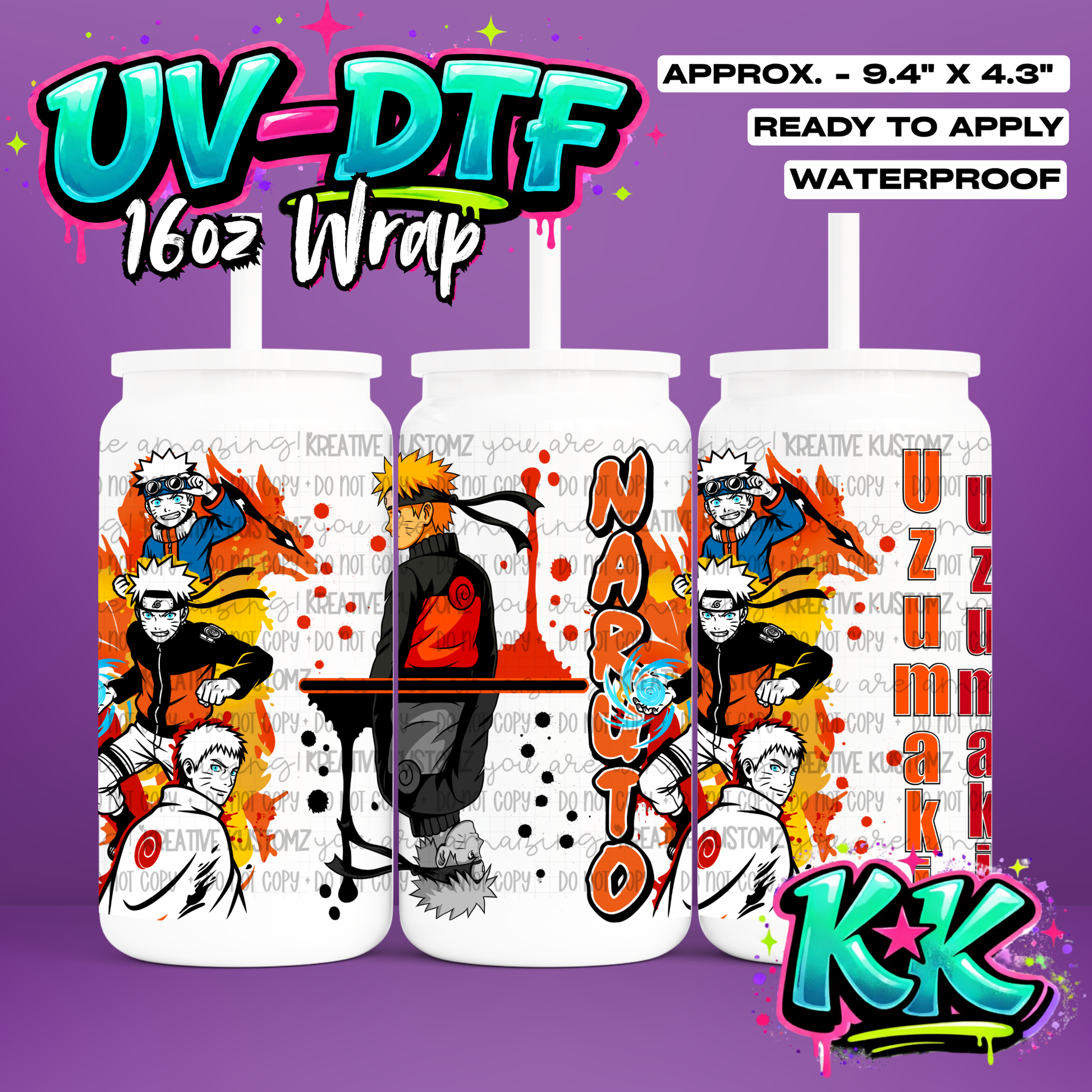 7003 | UV DTF Cup Wrap for 16oz Libbey Glass