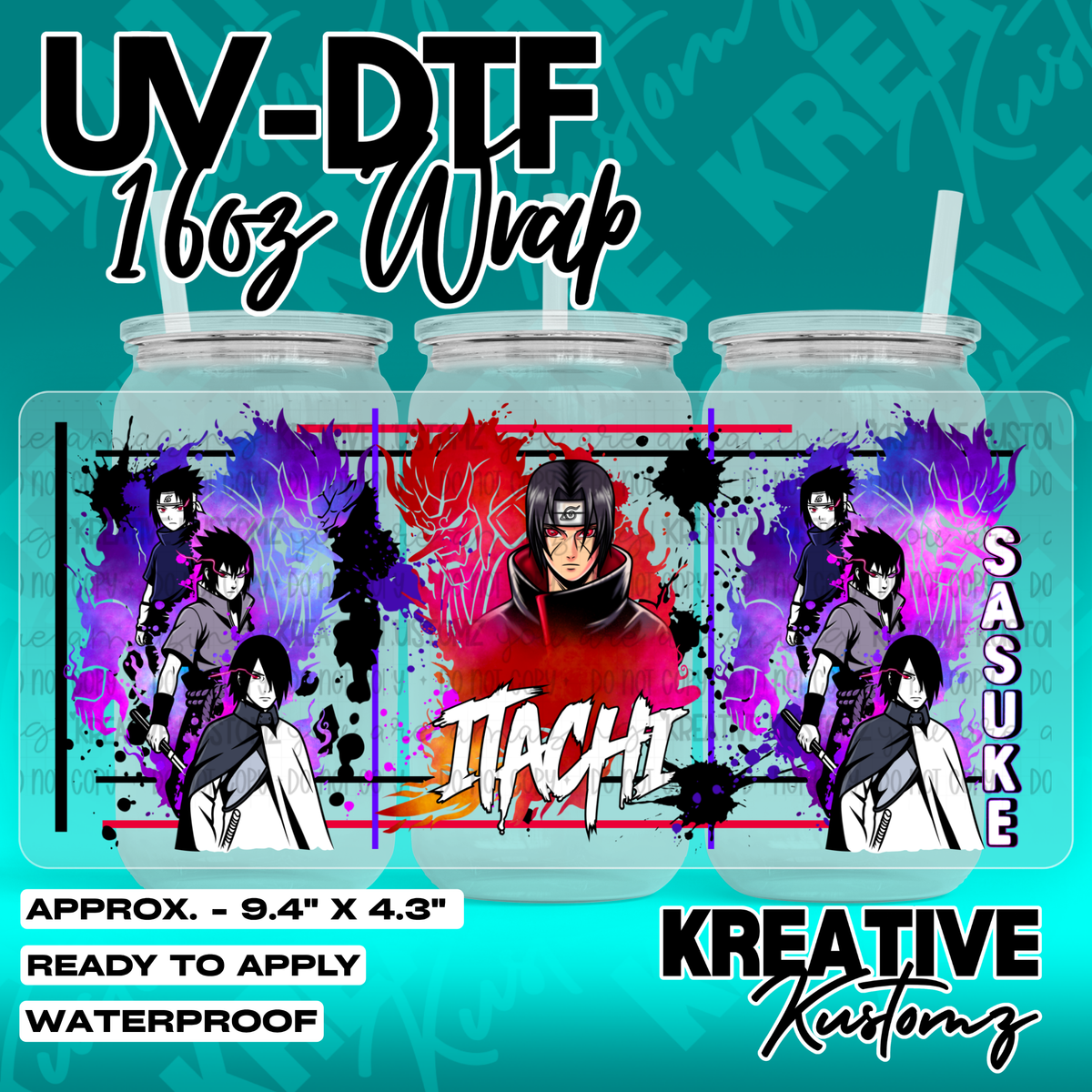 7004 | UV DTF Cup Wrap for 16oz Libbey Glass