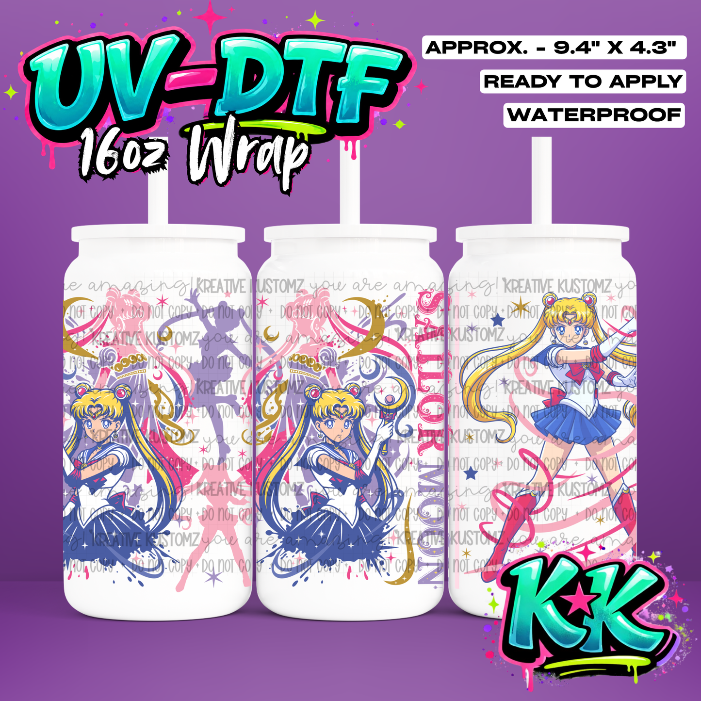 7005 | UV DTF Cup Wrap for 16oz Libbey Glass