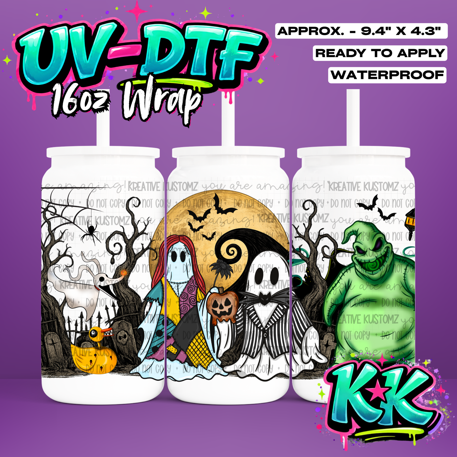 7006 | UV DTF Cup Wrap for 16oz Libbey Glass