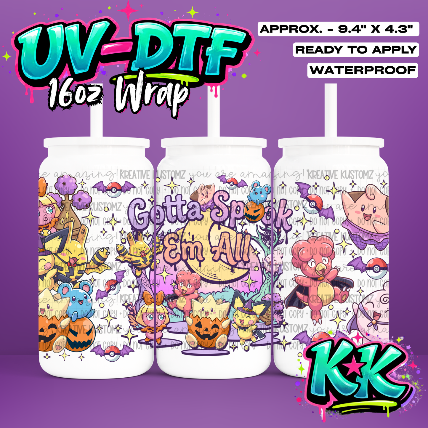 7010 | UV DTF Cup Wrap for 16oz Libbey Glass