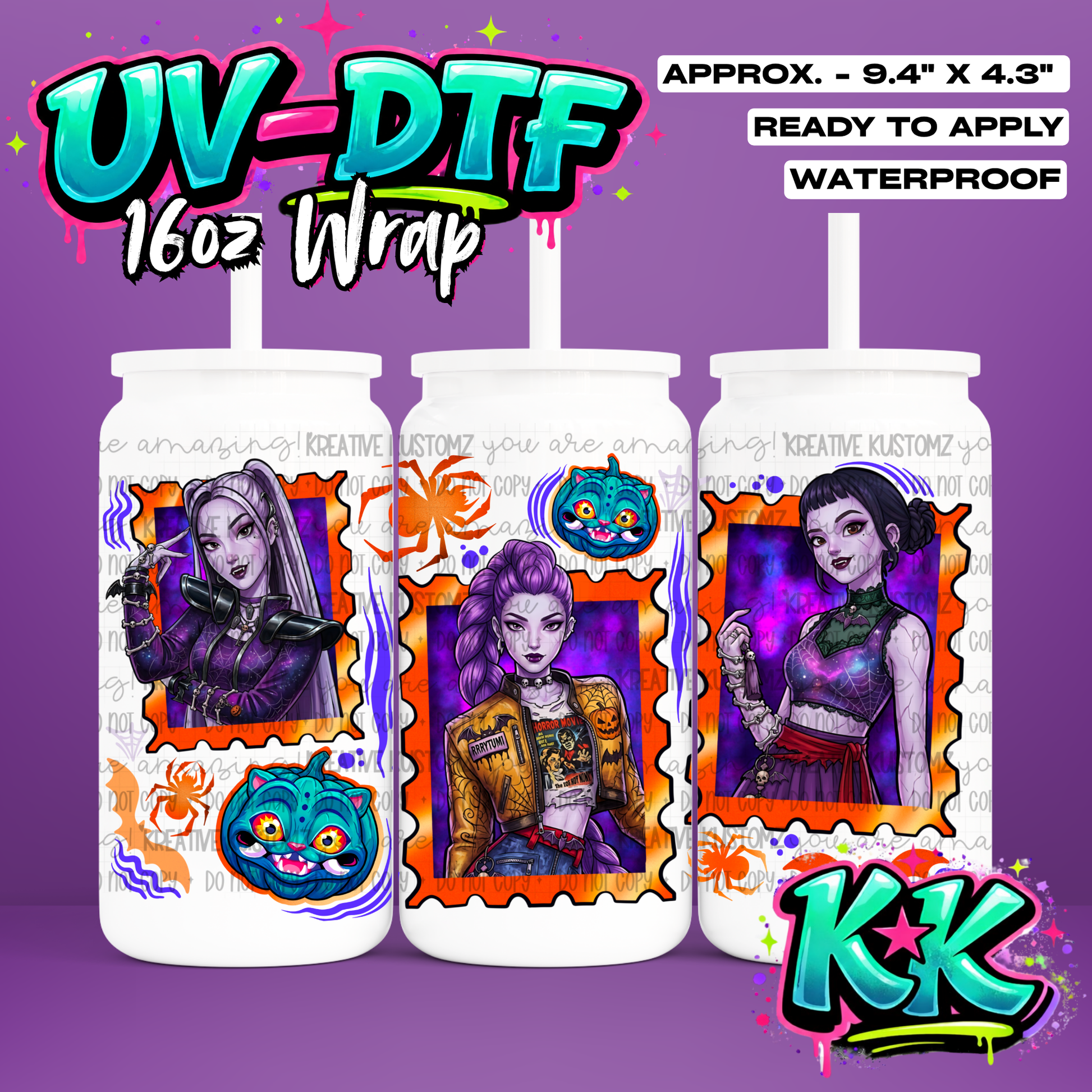 7014 | UV DTF Cup Wrap for 16oz Libbey Glass