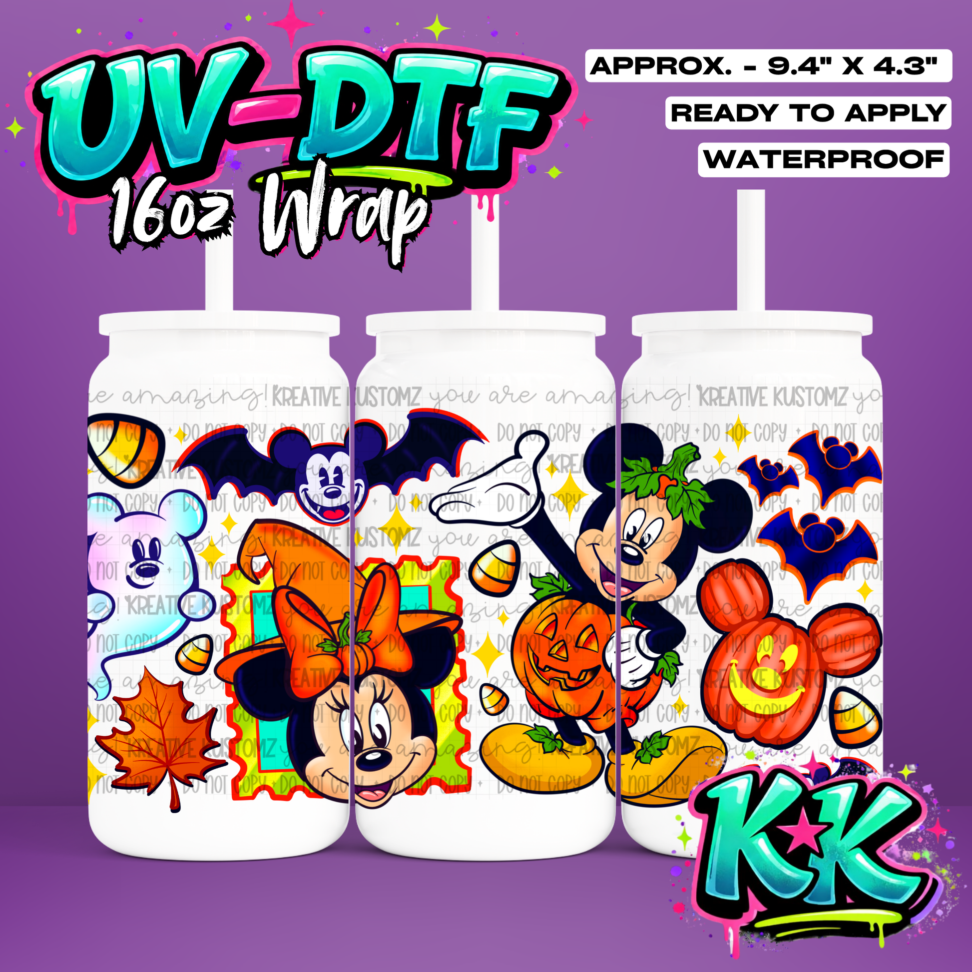 7015 | UV DTF Cup Wrap for 16oz Libbey Glass