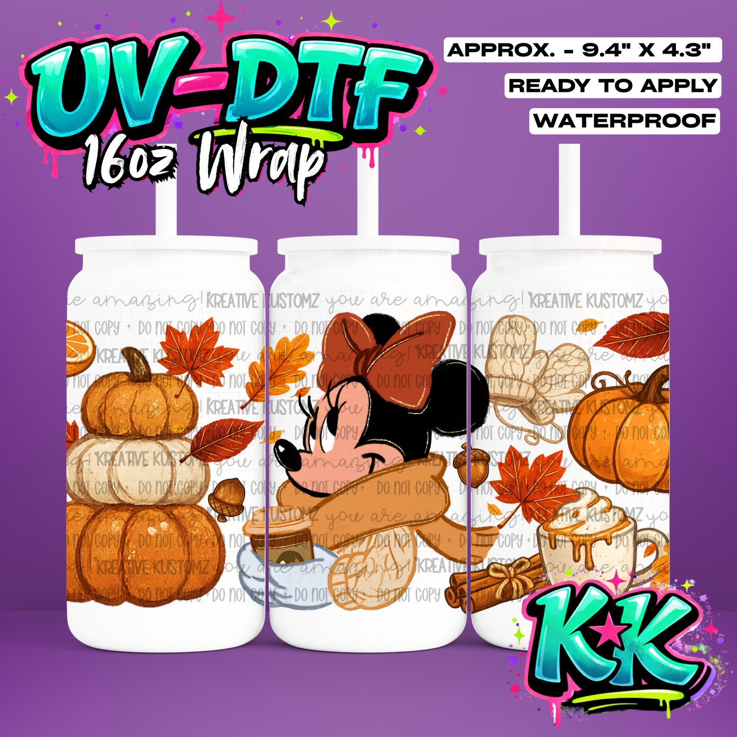 7017 | UV DTF Cup Wrap for 16oz Libbey Glass