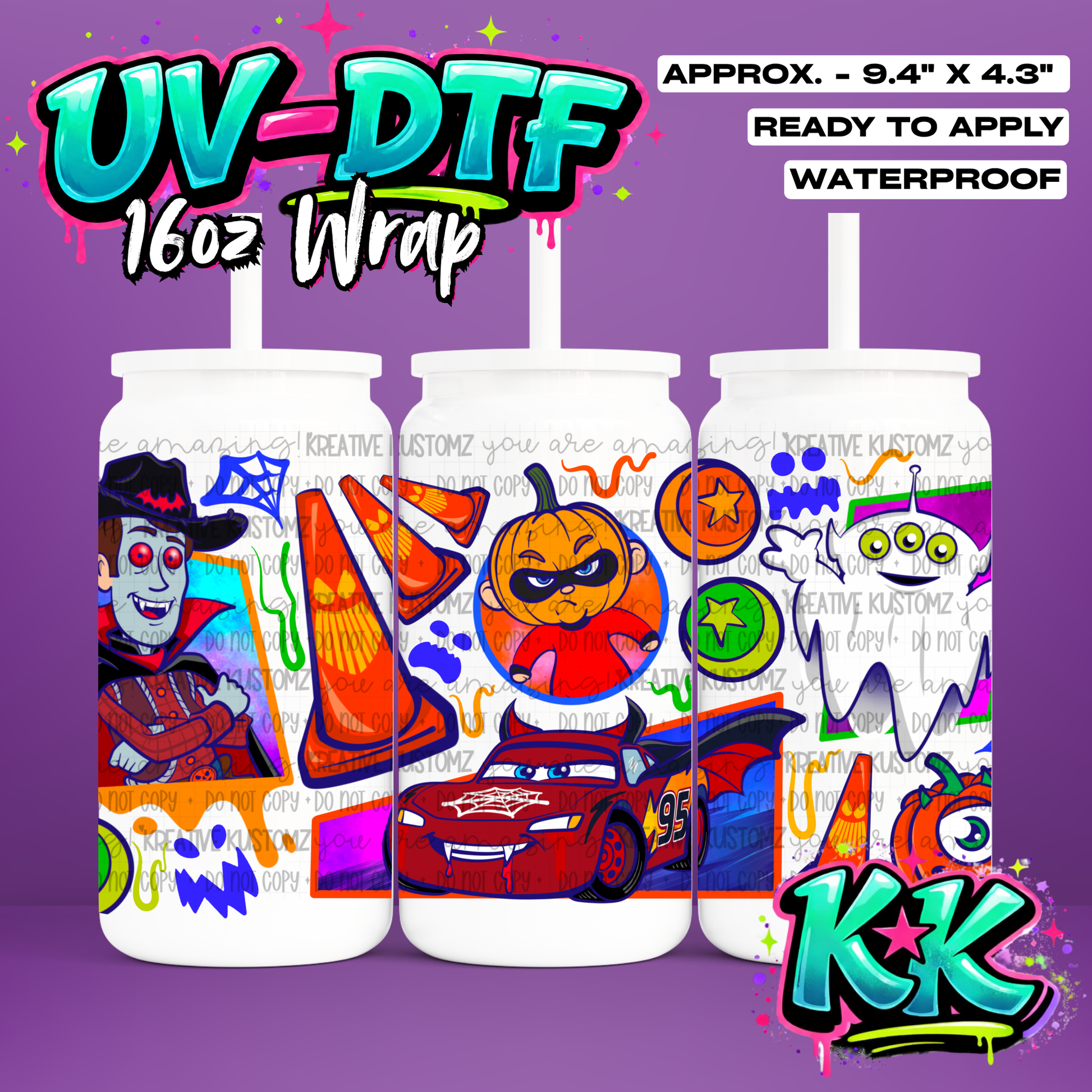 7018 | UV DTF Cup Wrap for 16oz Libbey Glass
