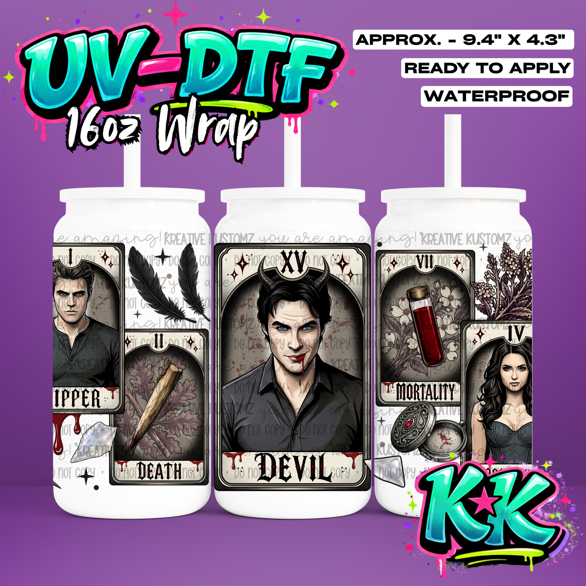 7023 | UV DTF Cup Wrap for 16oz Libbey Glass