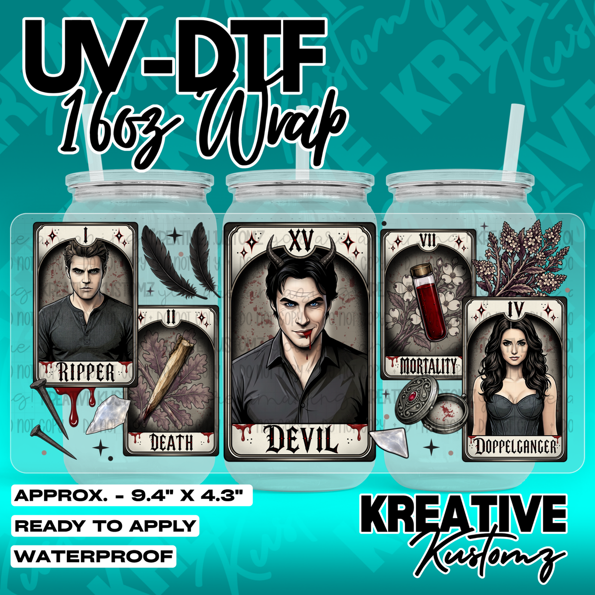7023 | UV DTF Cup Wrap for 16oz Libbey Glass