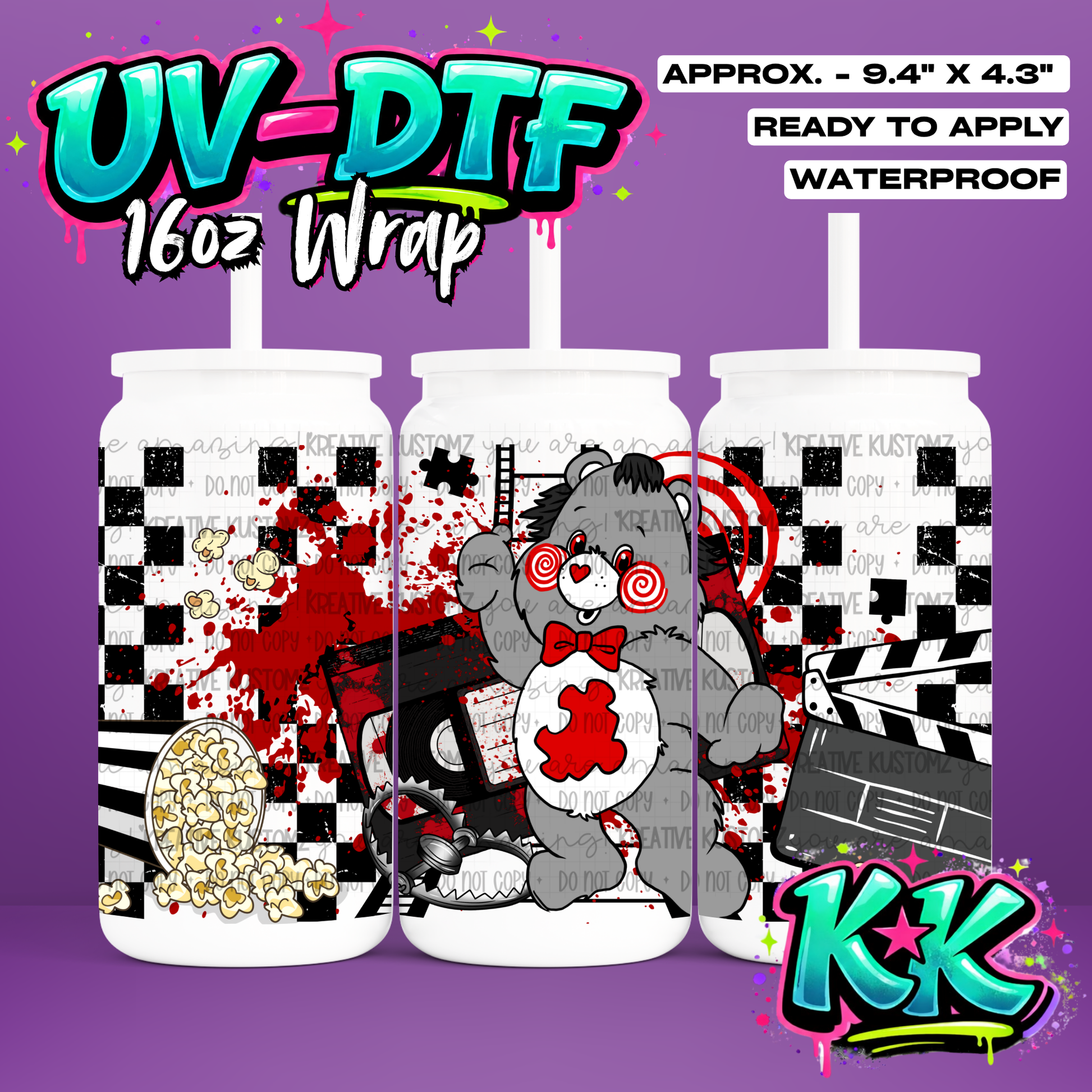 7024 | UV DTF Cup Wrap for 16oz Libbey Glass