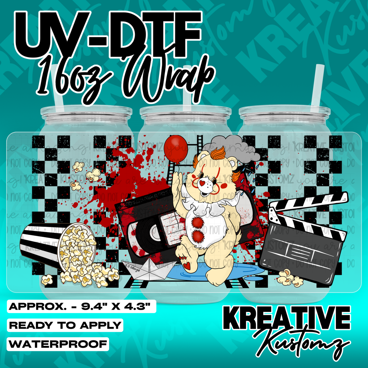 7028 | UV DTF Cup Wrap for 16oz Libbey Glass
