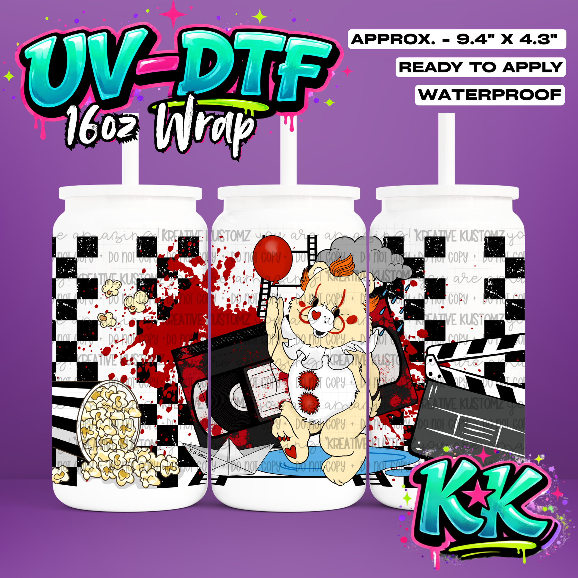 7028 | UV DTF Cup Wrap for 16oz Libbey Glass