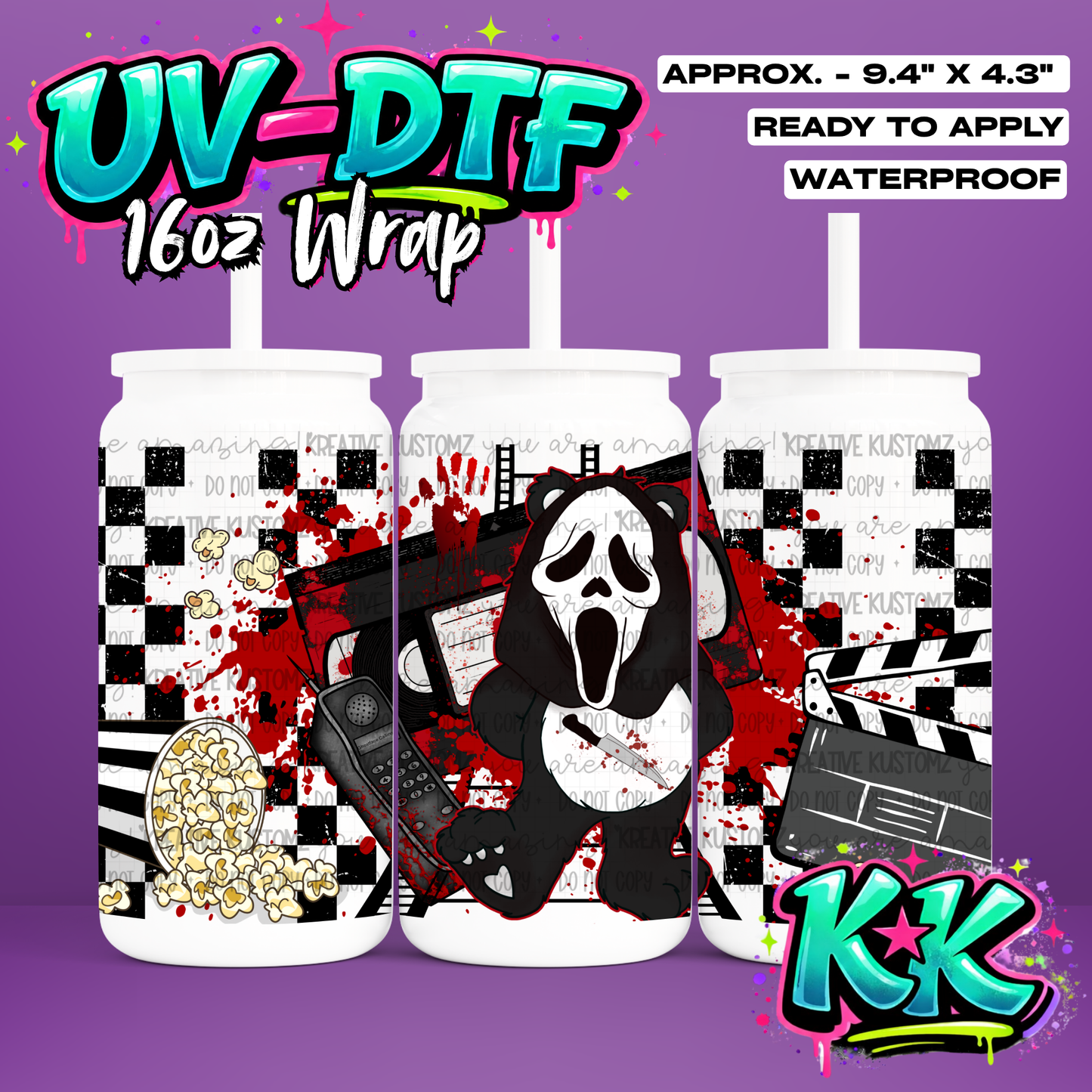 7029 | UV DTF Cup Wrap for 16oz Libbey Glass