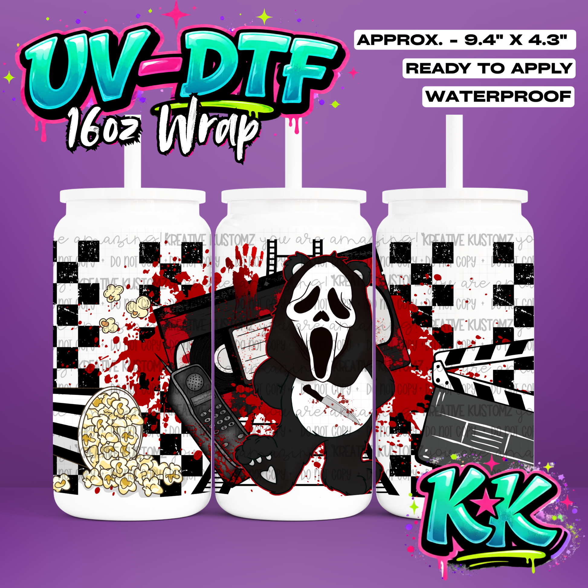 7029 | UV DTF Cup Wrap for 16oz Libbey Glass