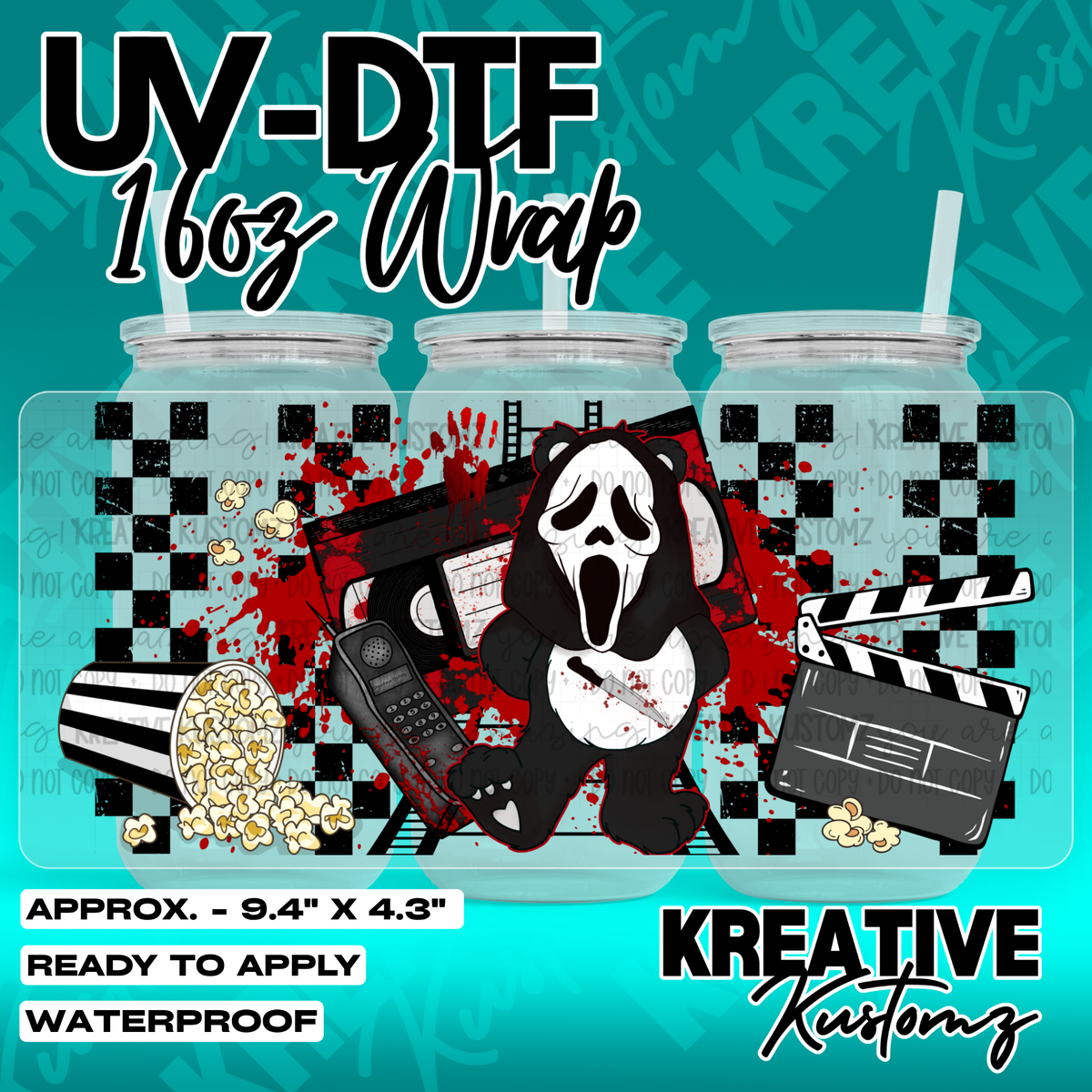 7029 | UV DTF Cup Wrap for 16oz Libbey Glass