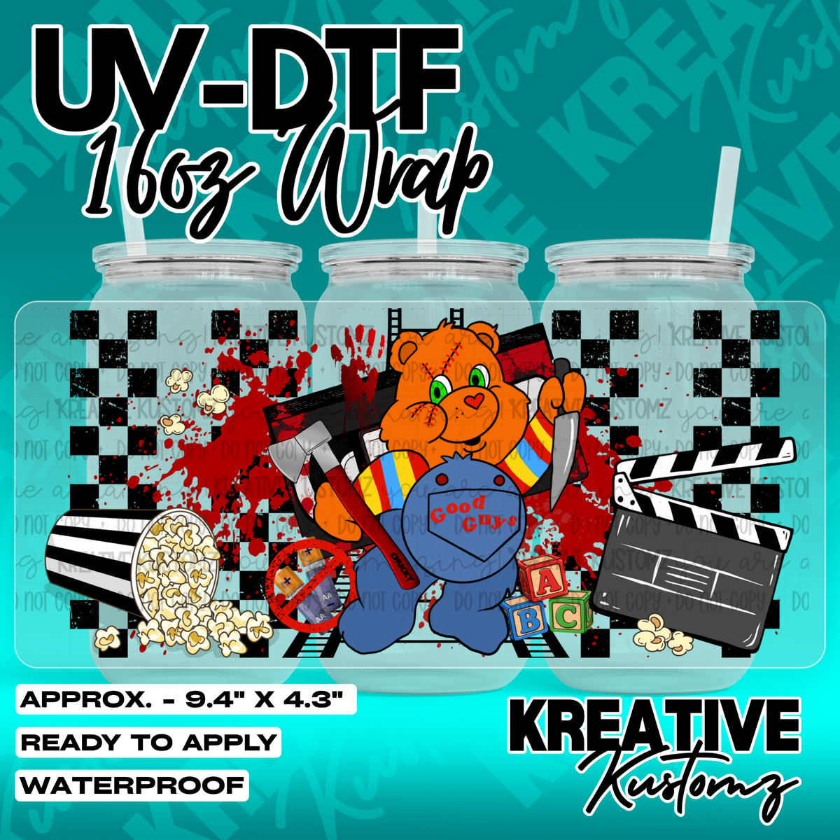 7030 | UV DTF Cup Wrap for 16oz Libbey Glass