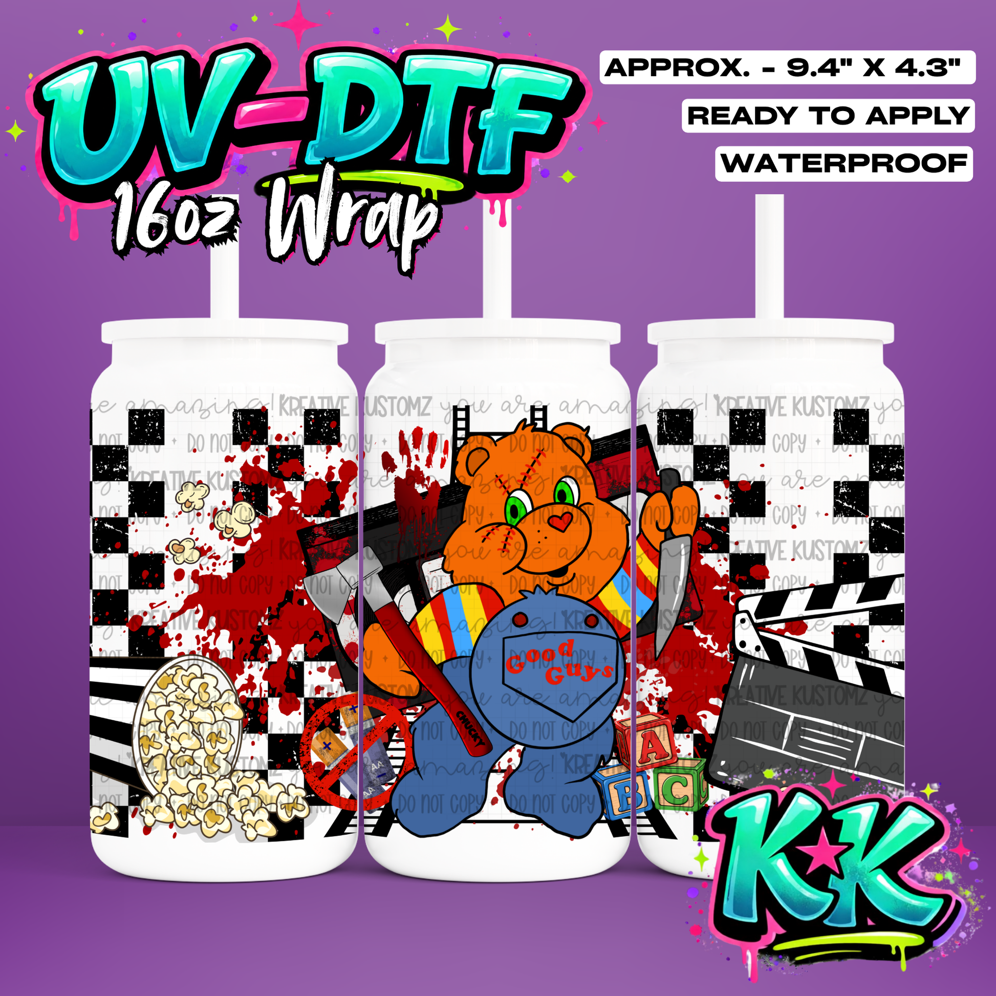 7030 | UV DTF Cup Wrap for 16oz Libbey Glass