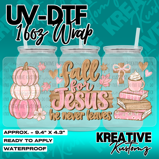 Religious Fall | UV DTF Cup Wrap for 16oz Libbey Glass