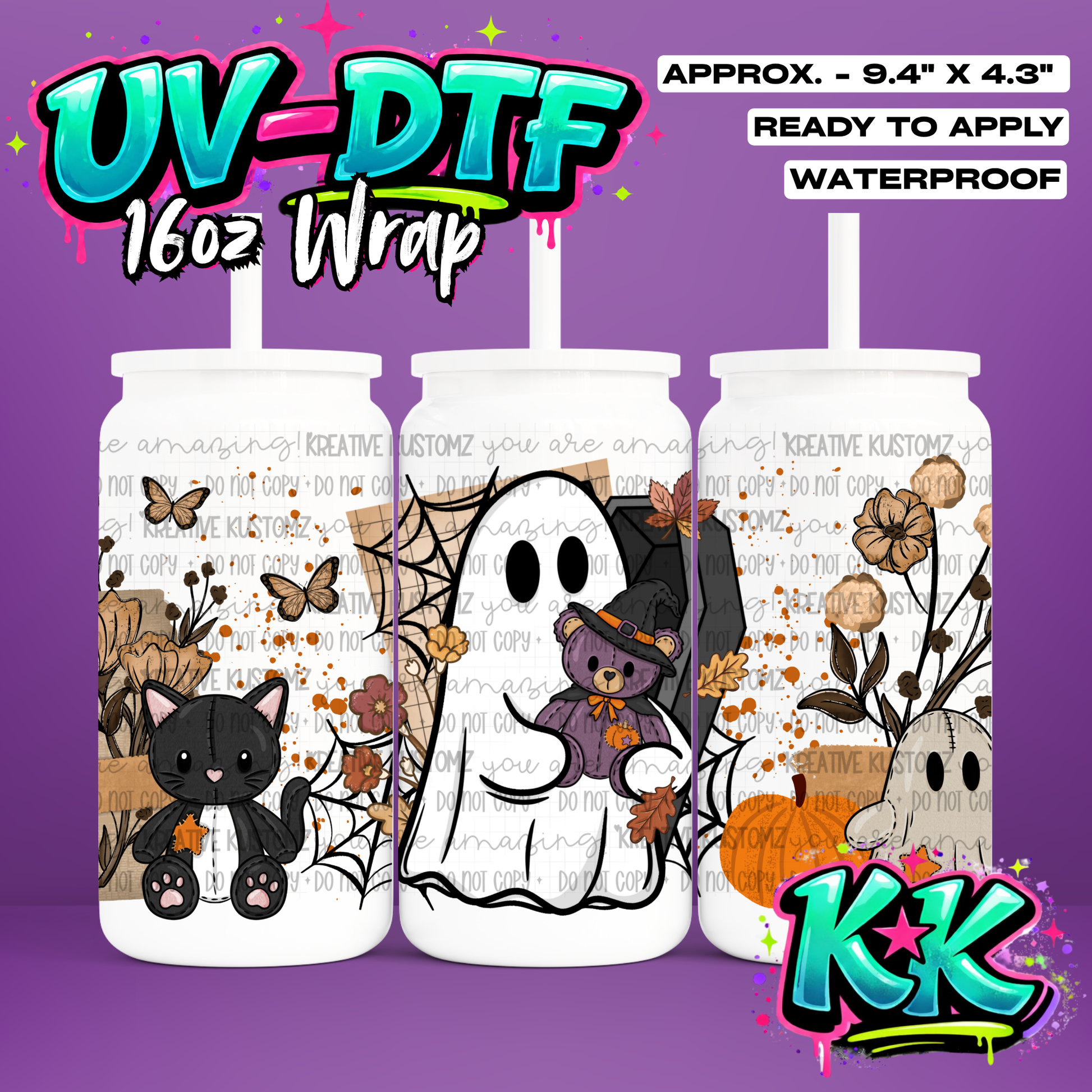 7033 | UV DTF Cup Wrap for 16oz Libbey Glass