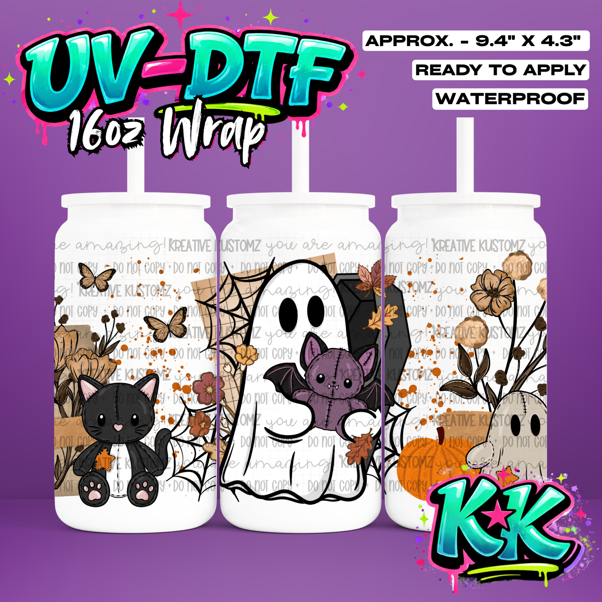 7034 | UV DTF Cup Wrap for 16oz Libbey Glass