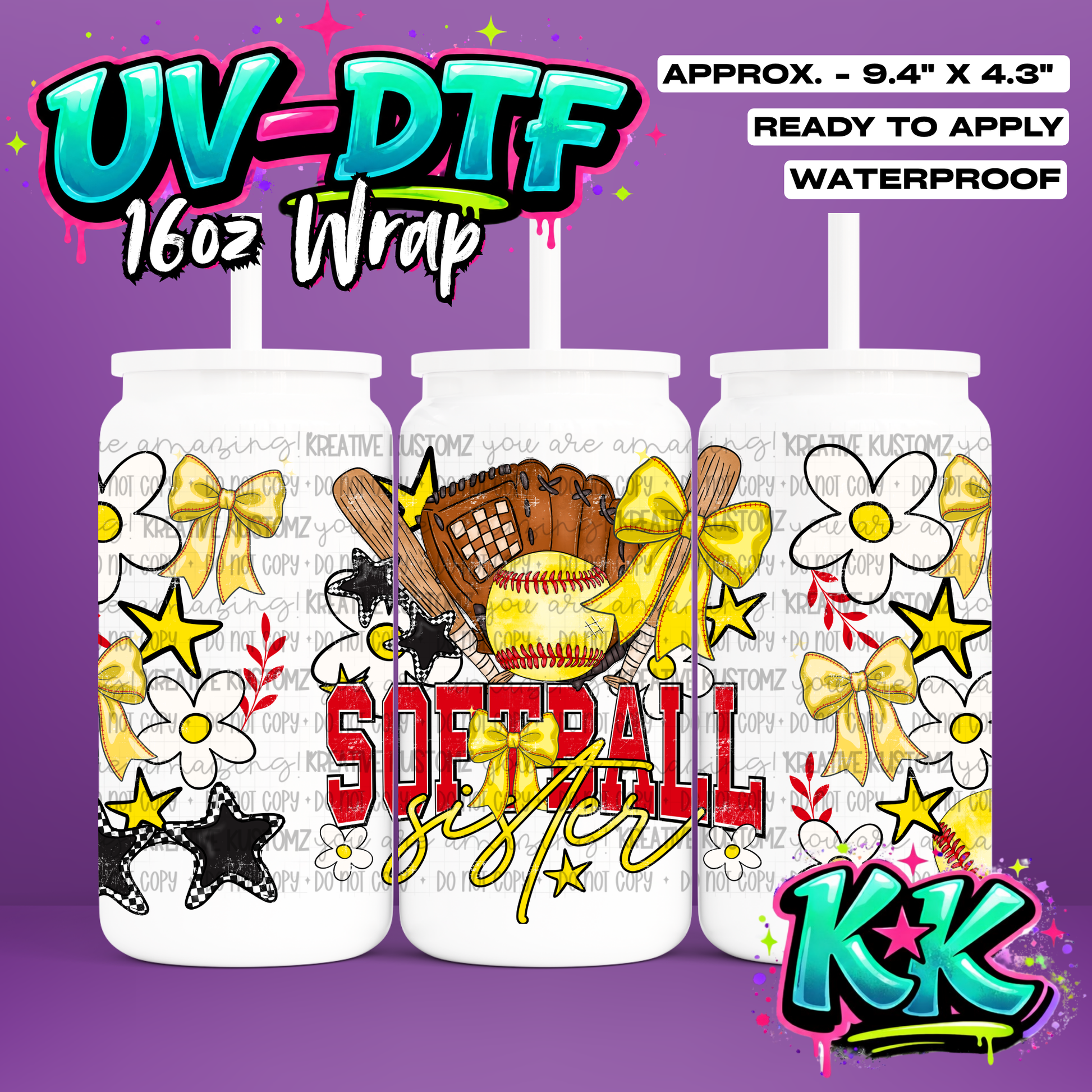 7043 | UV DTF Cup Wrap for 16oz Libbey Glass