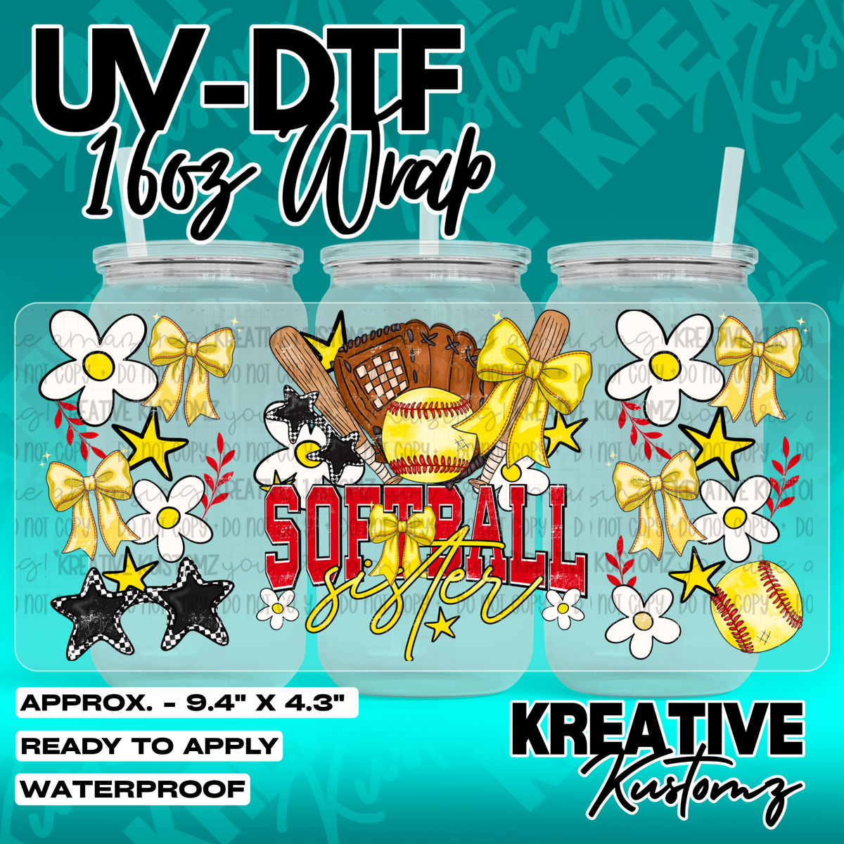 7043 | UV DTF Cup Wrap for 16oz Libbey Glass