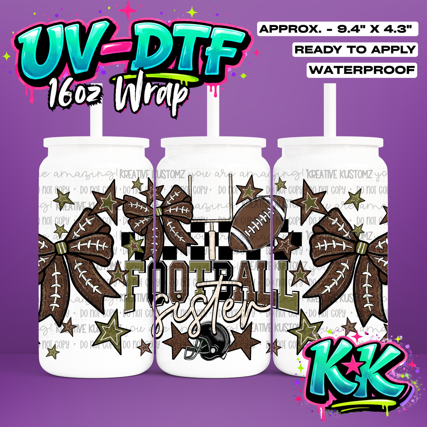 7045 | UV DTF Cup Wrap for 16oz Libbey Glass