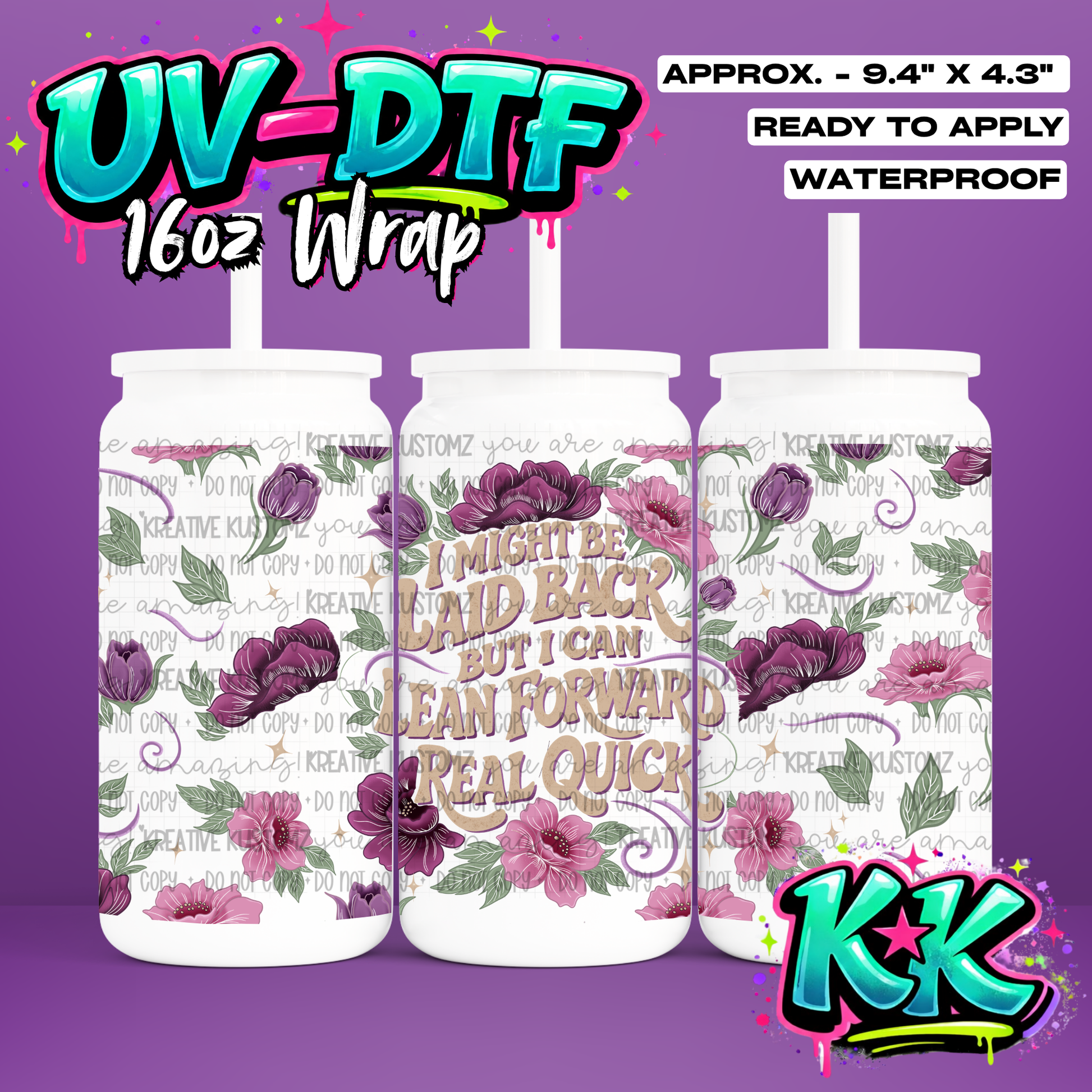 7049 | UV DTF Cup Wrap for 16oz Libbey Glass