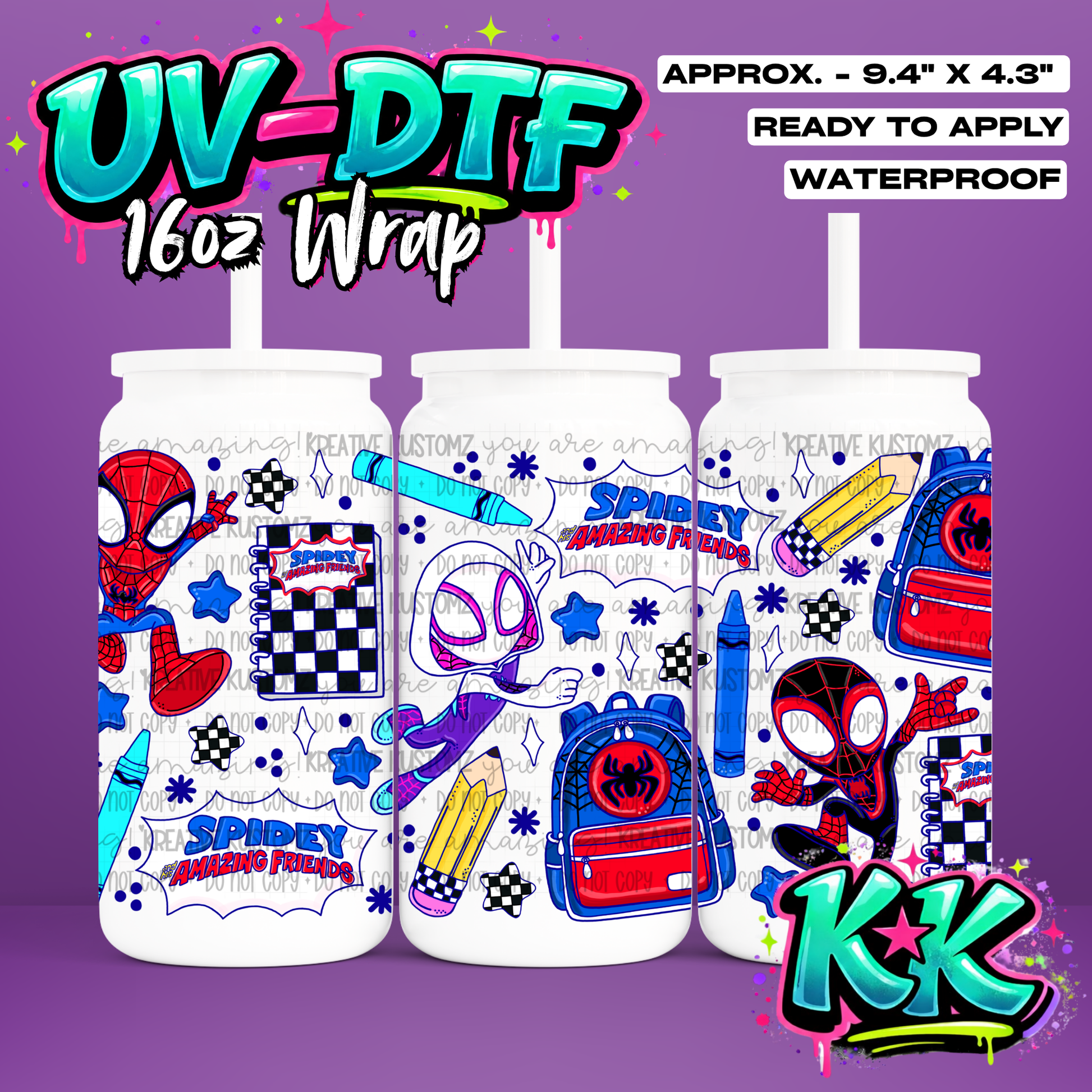 7050 | UV DTF Cup Wrap for 16oz Libbey Glass