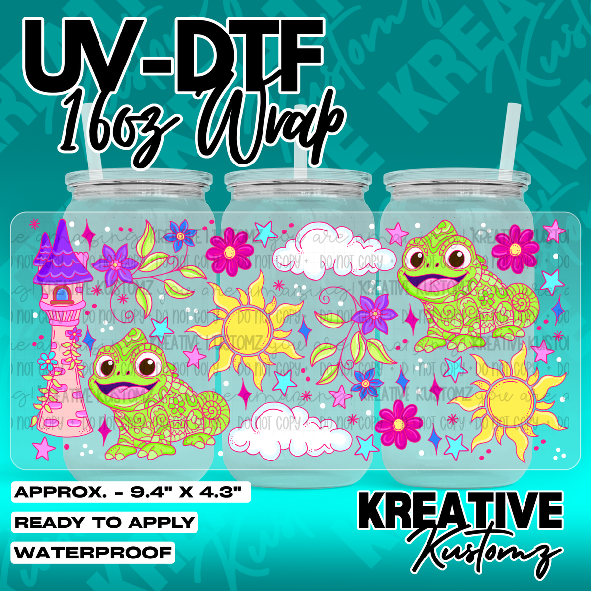 Frog Fairytale | UV DTF Cup Wrap for 16oz Libbey Glass