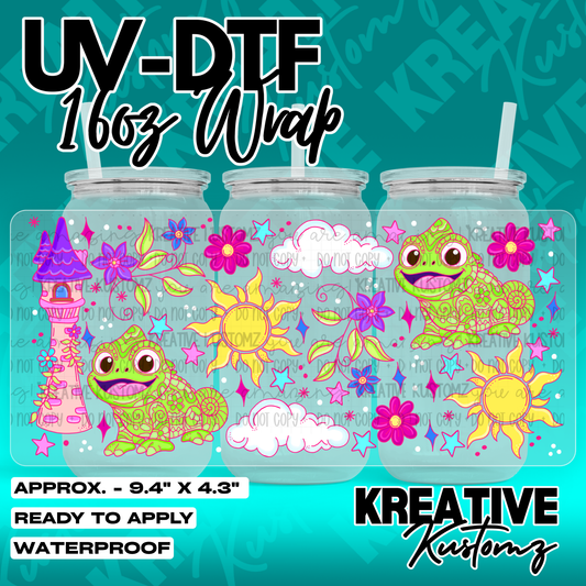 Frog Fairytale | UV DTF Cup Wrap for 16oz Libbey Glass