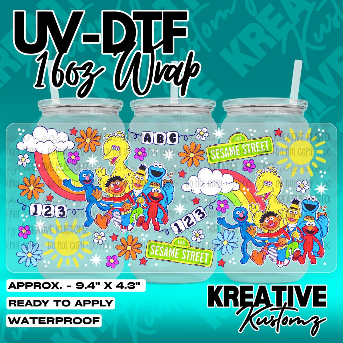 7052 | UV DTF Cup Wrap for 16oz Libbey Glass
