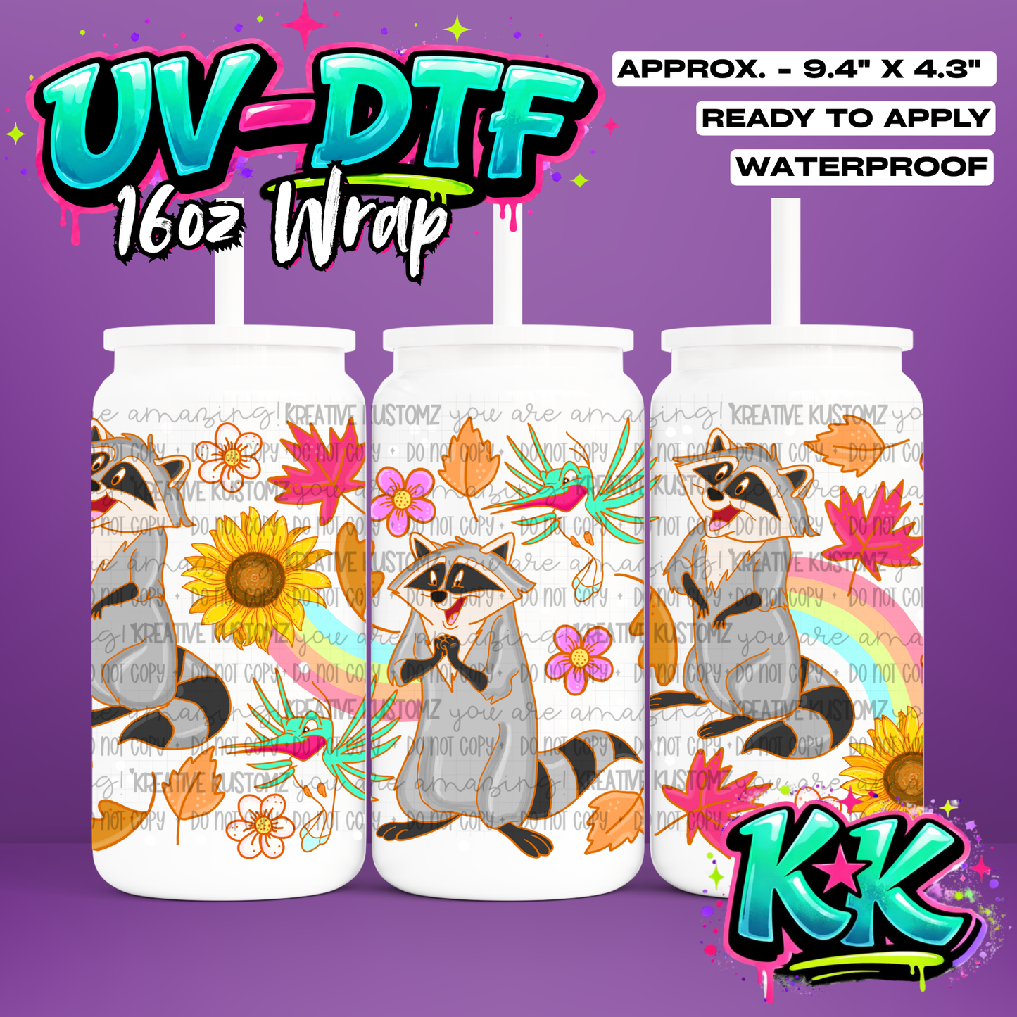 7054 | UV DTF Cup Wrap for 16oz Libbey Glass