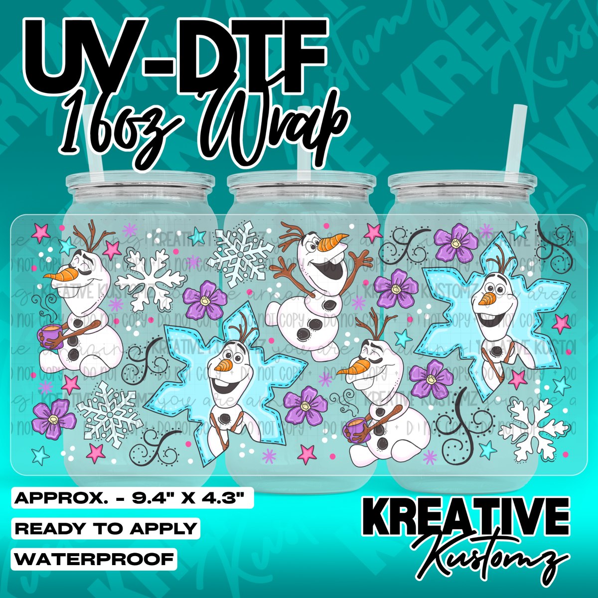 7055 | UV DTF Cup Wrap for 16oz Libbey Glass